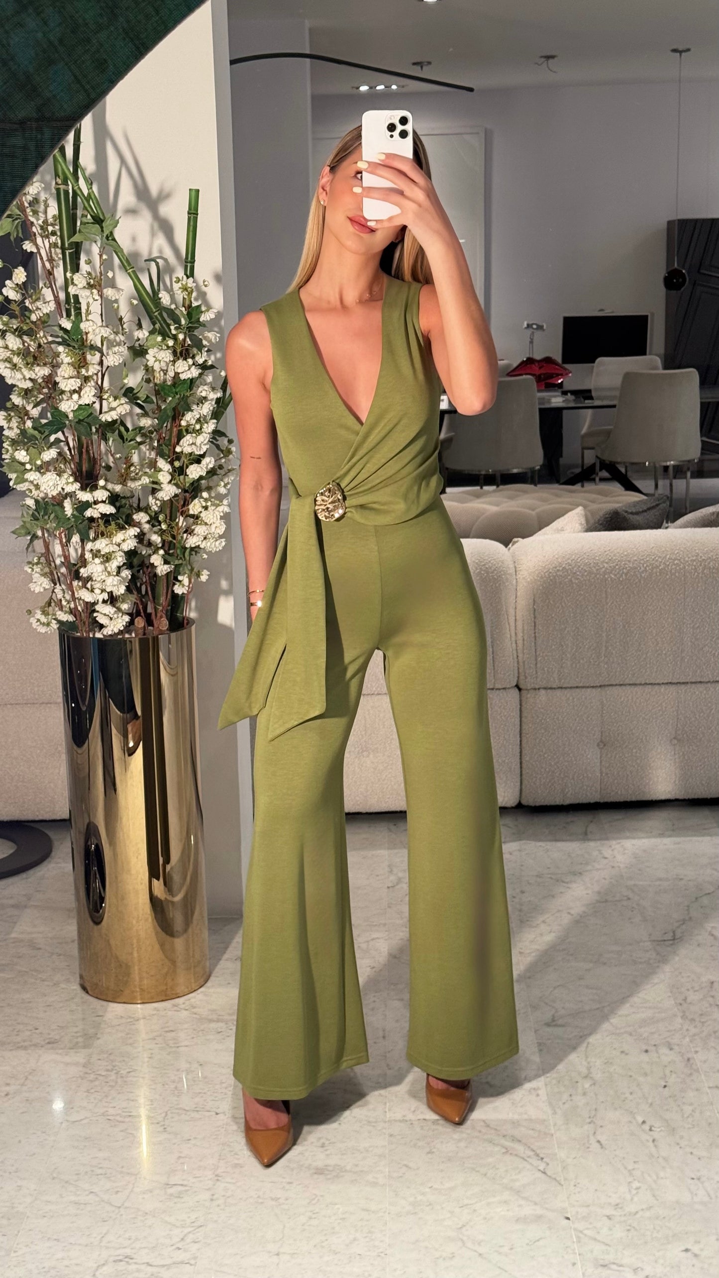 Jumpsuit verde chicways