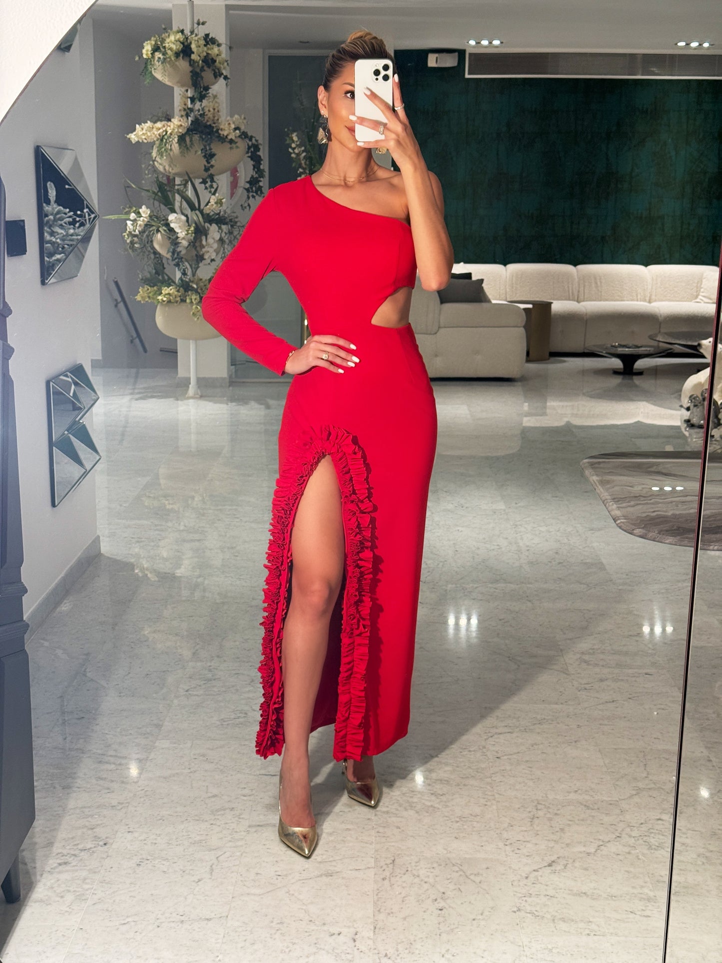 Maxi vestido rojo peekskill