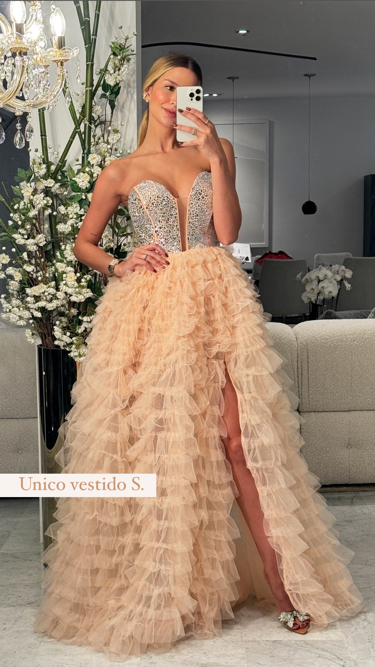 Vestido princesa con brillantes