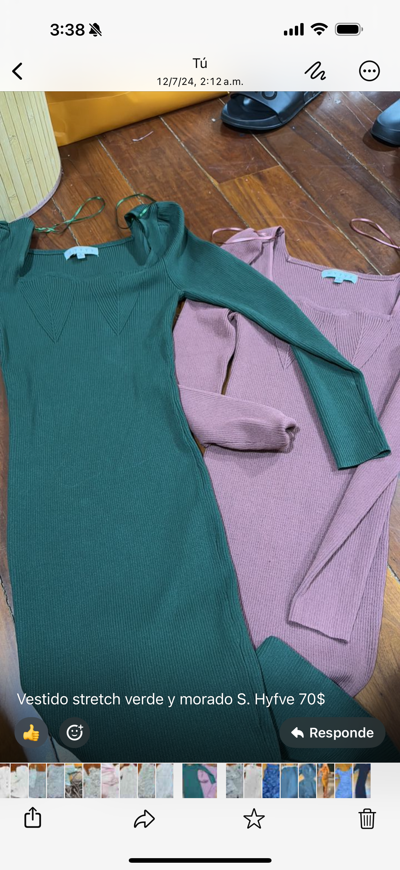 Vestido stretch verde y morado S. Hyfve