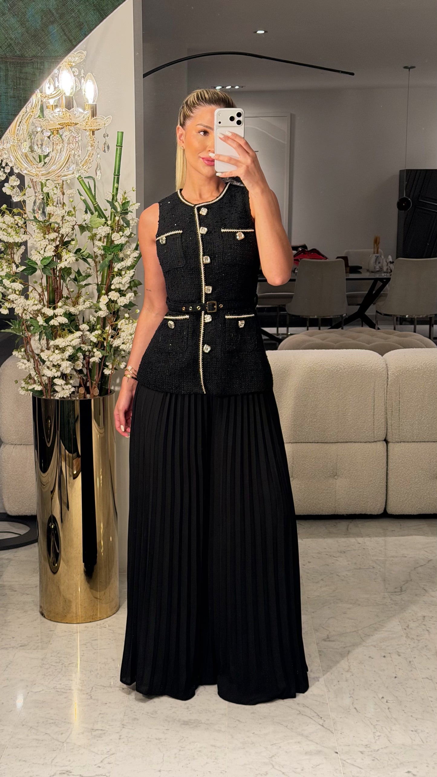 Set de Vest y pantalón plisado blithe