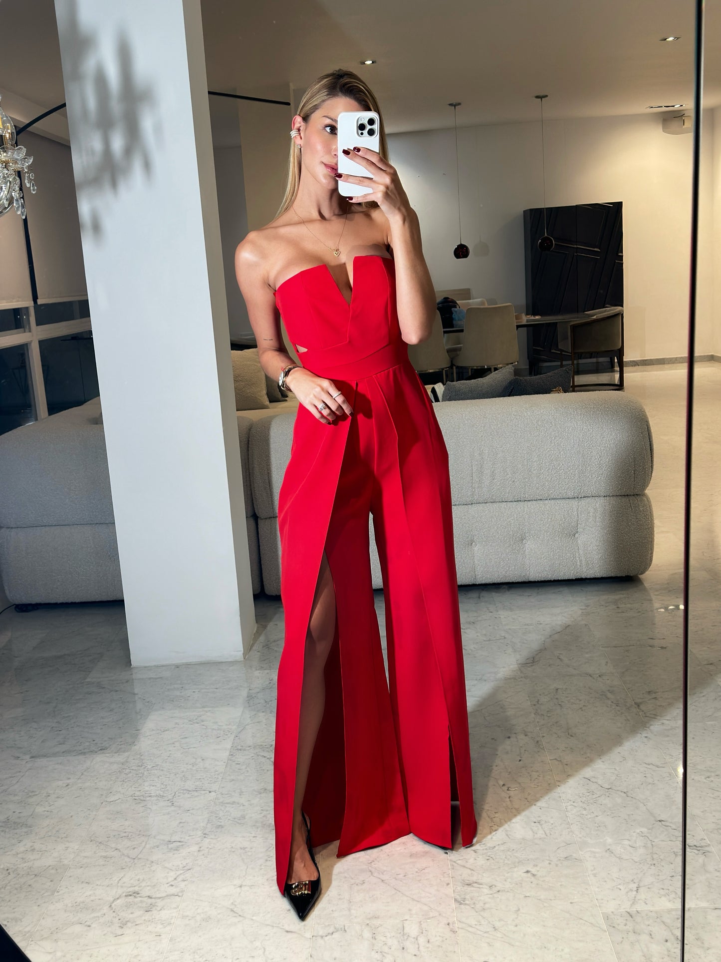 Jumpsuit rojo top