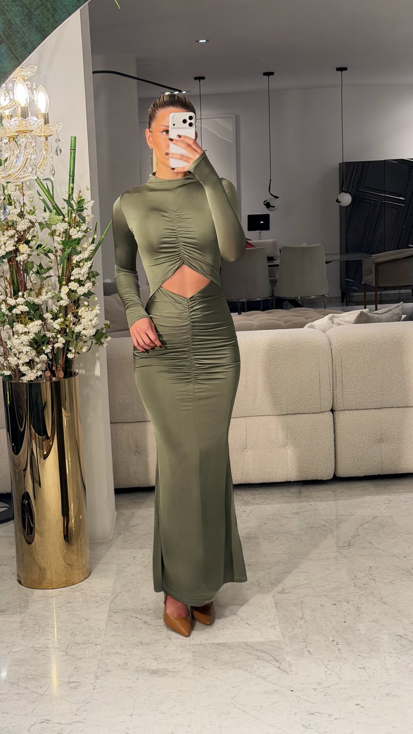 Vestido verde stretch mangalarga cb