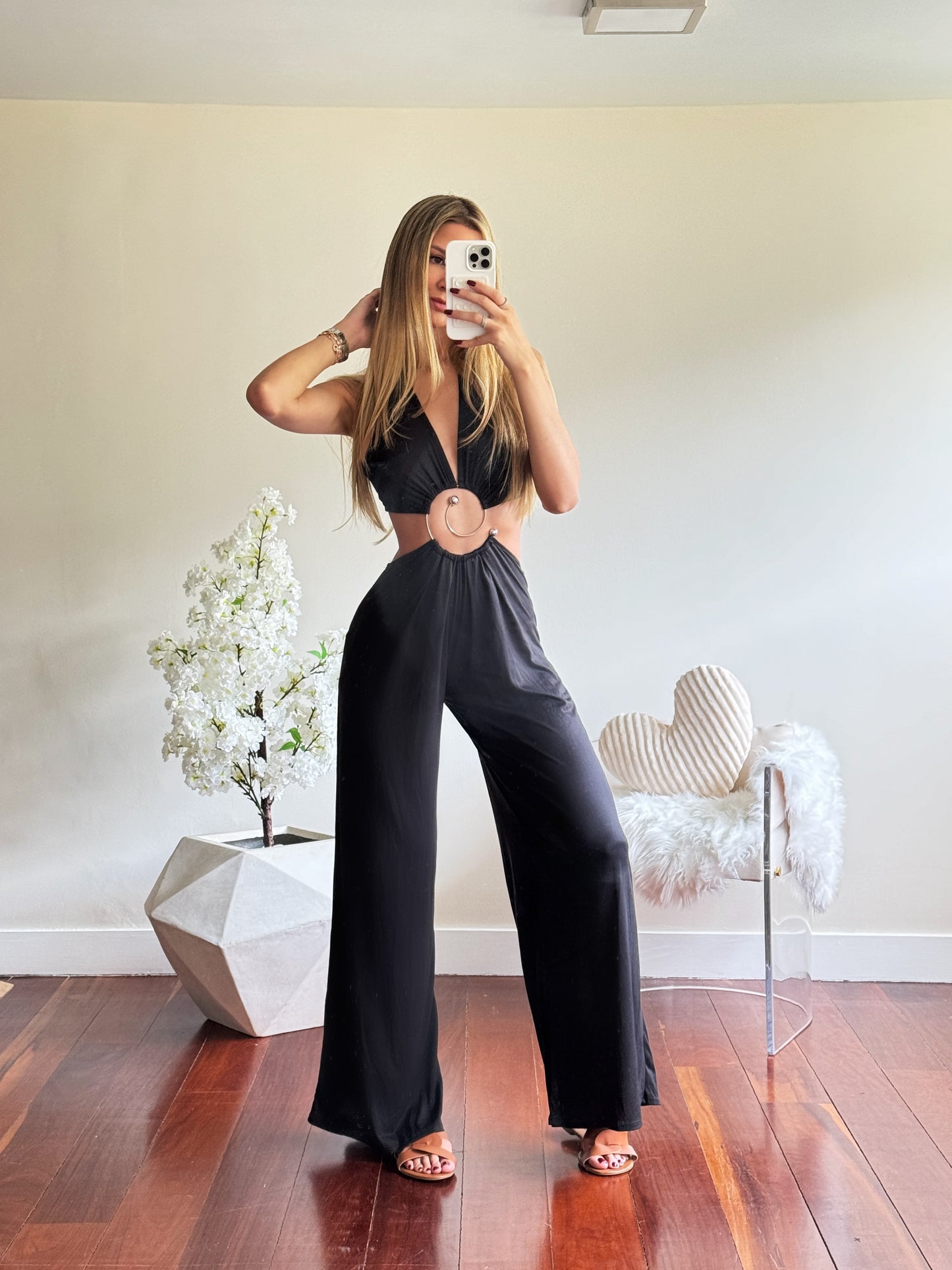Jumpsuit negro stretch