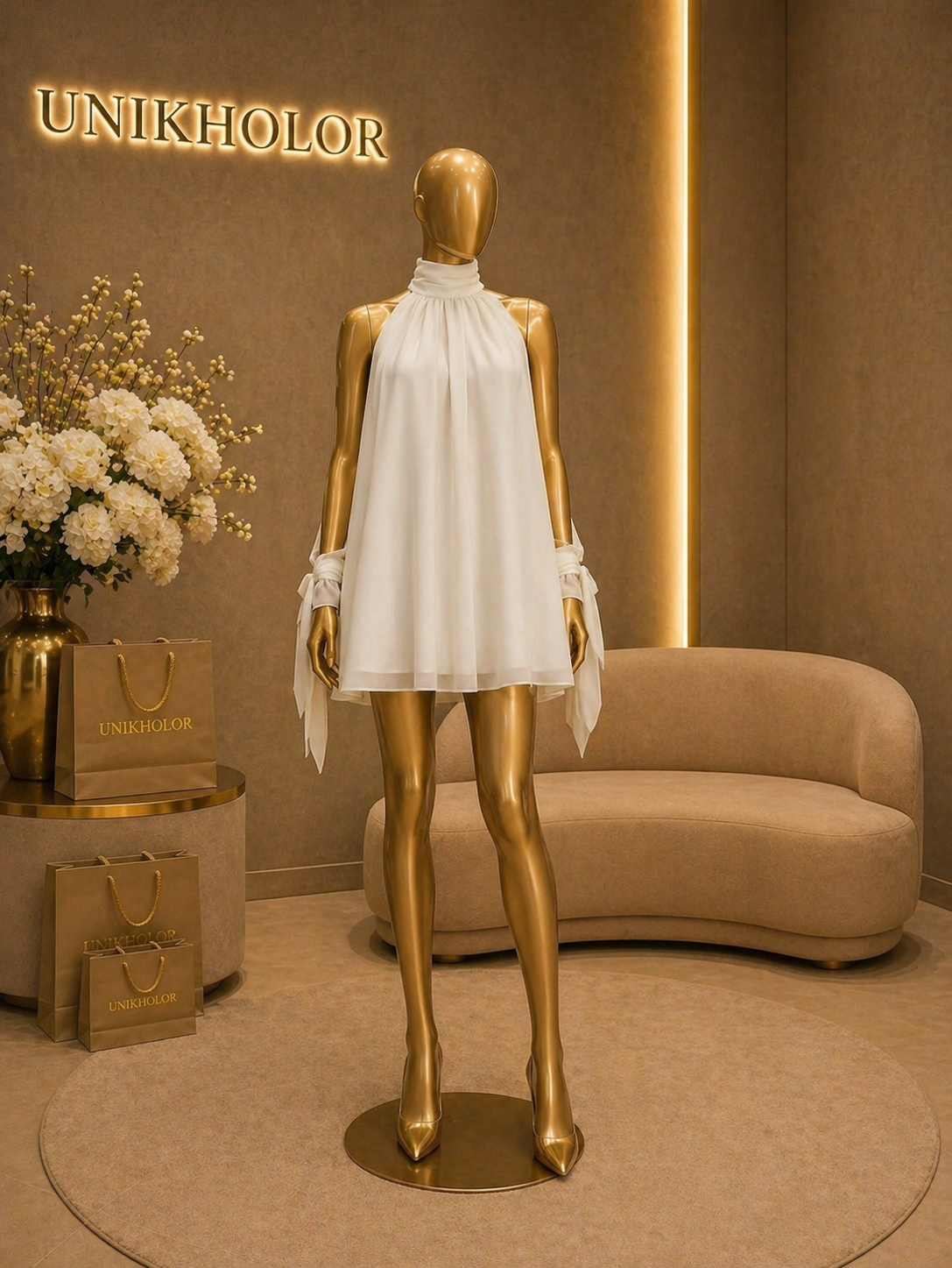Vestido blanco corto cb 1S