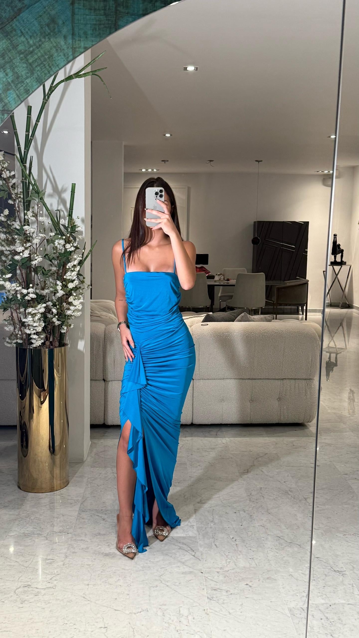 Vestido cameo stretch azul