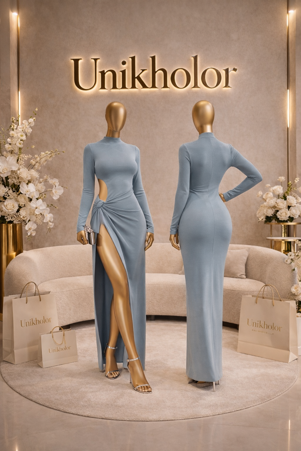 Vestido azul mangalarga M cb $