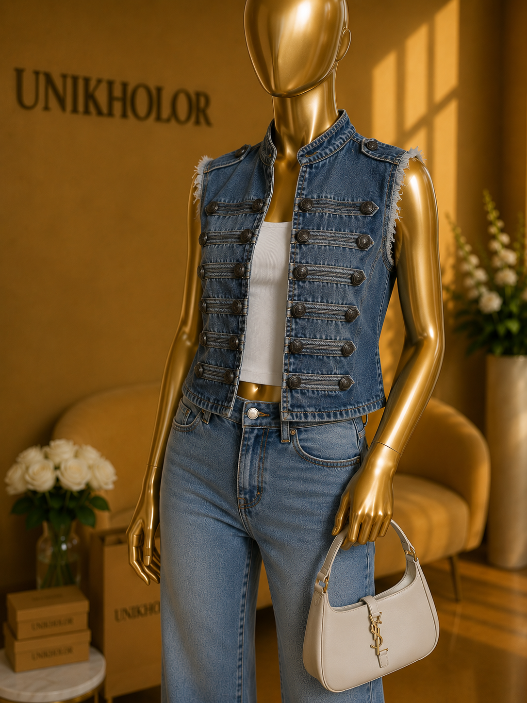 Chaleco de jeans Napoleón peekskill