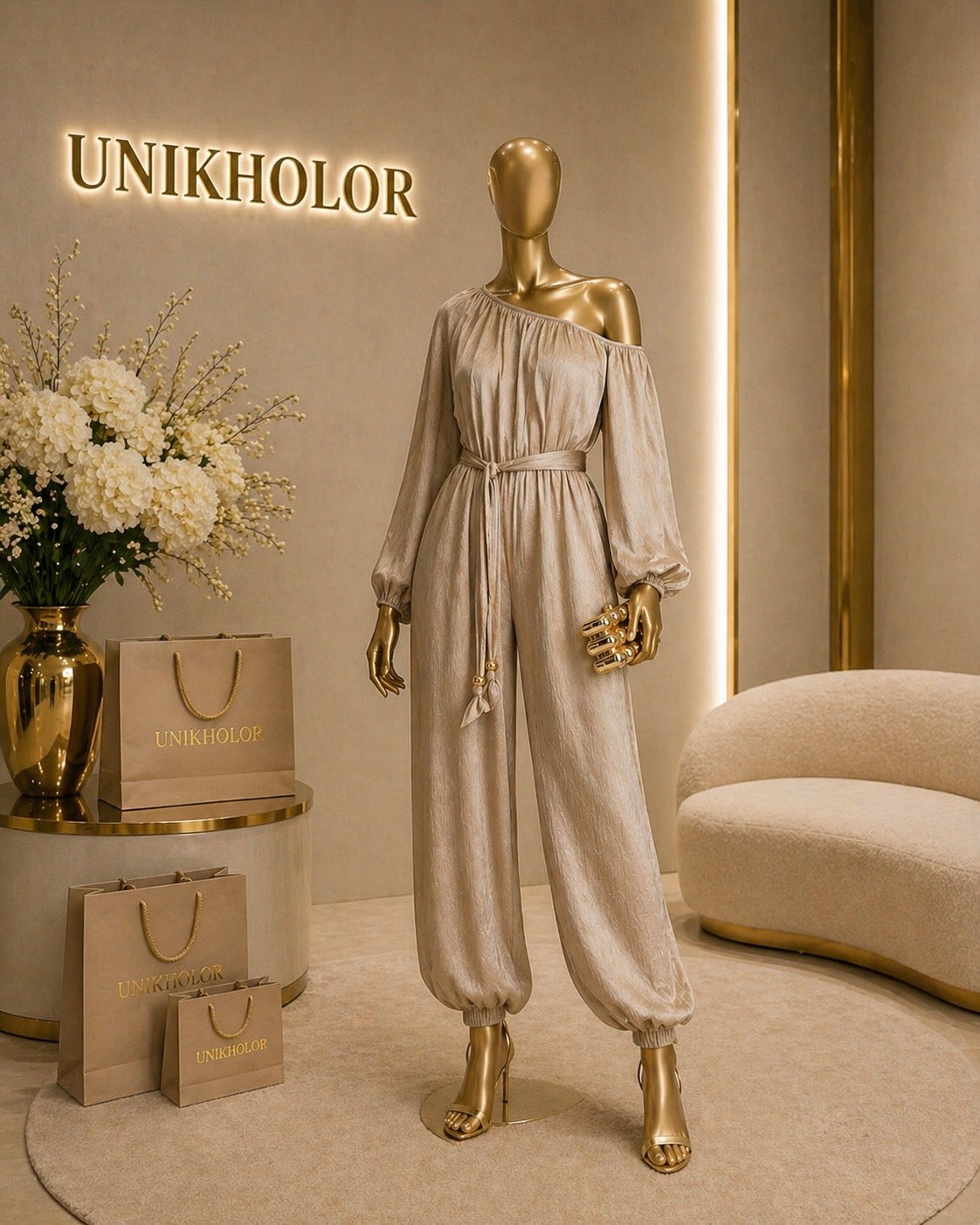 Jumpsuit champagne cb