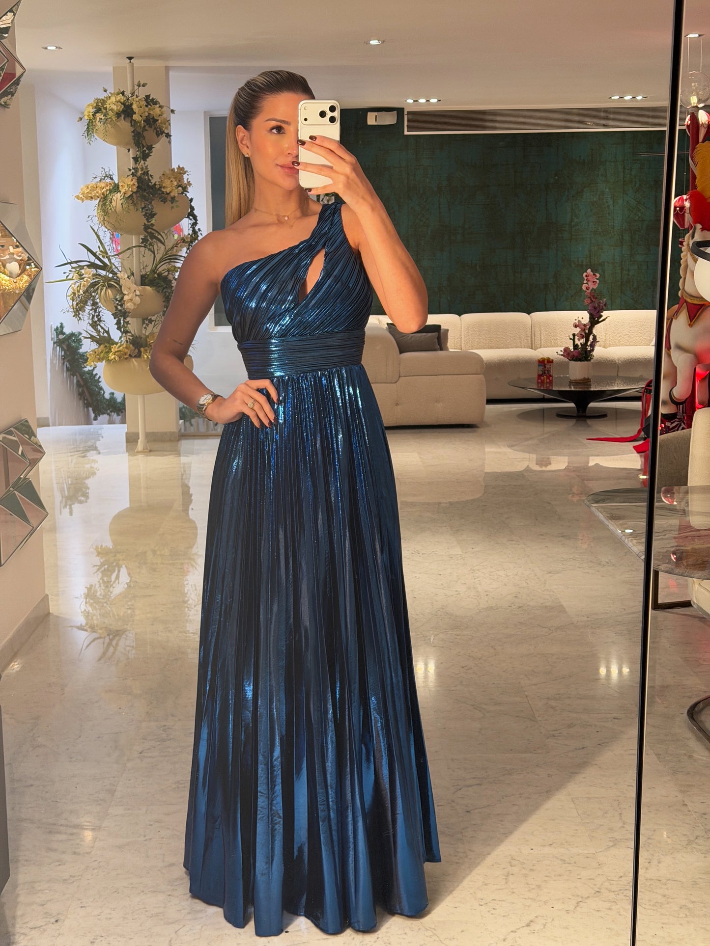 Vestido azul eléctrico cb