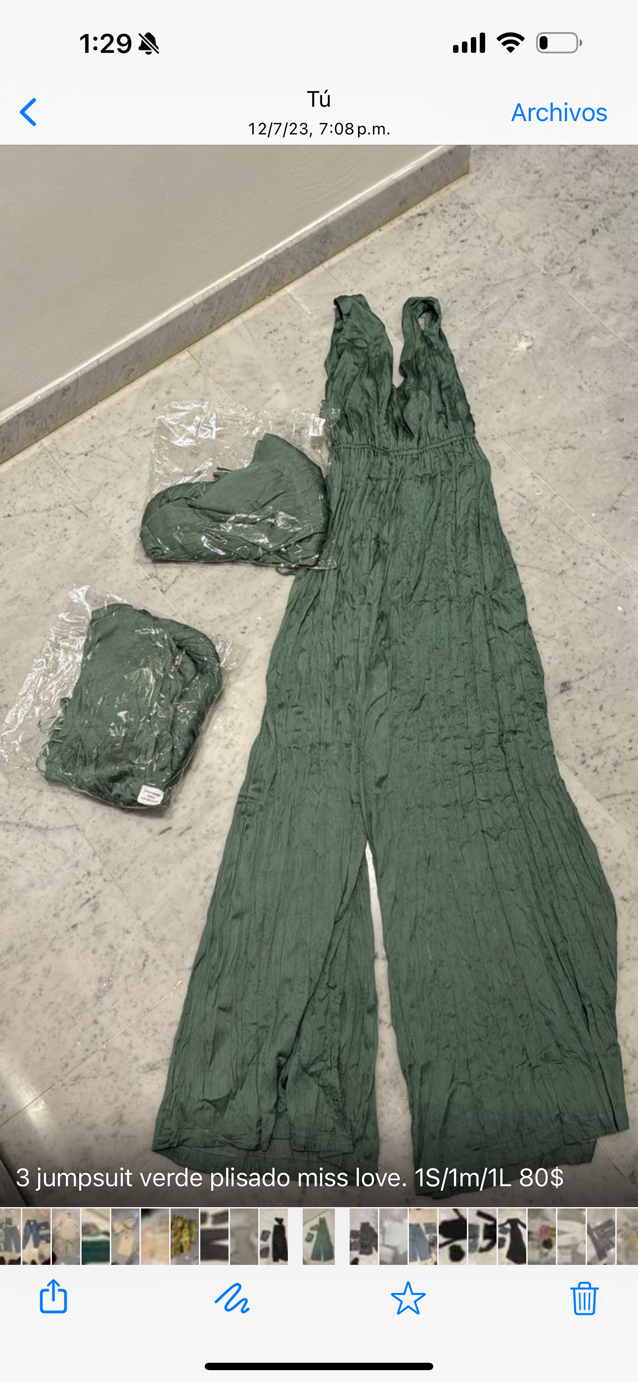 Jumpsuit verde plisado miss love