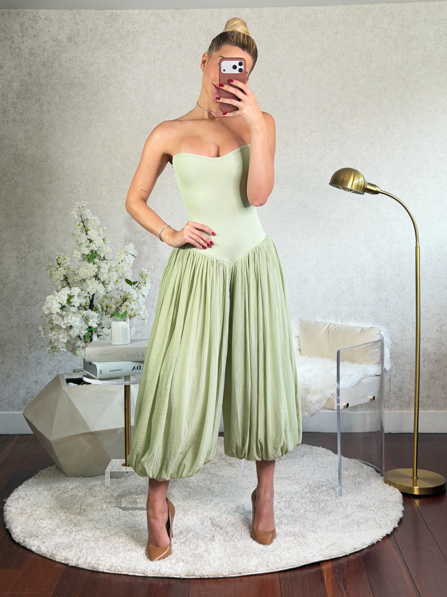 Jumpsuit verde menta blithe