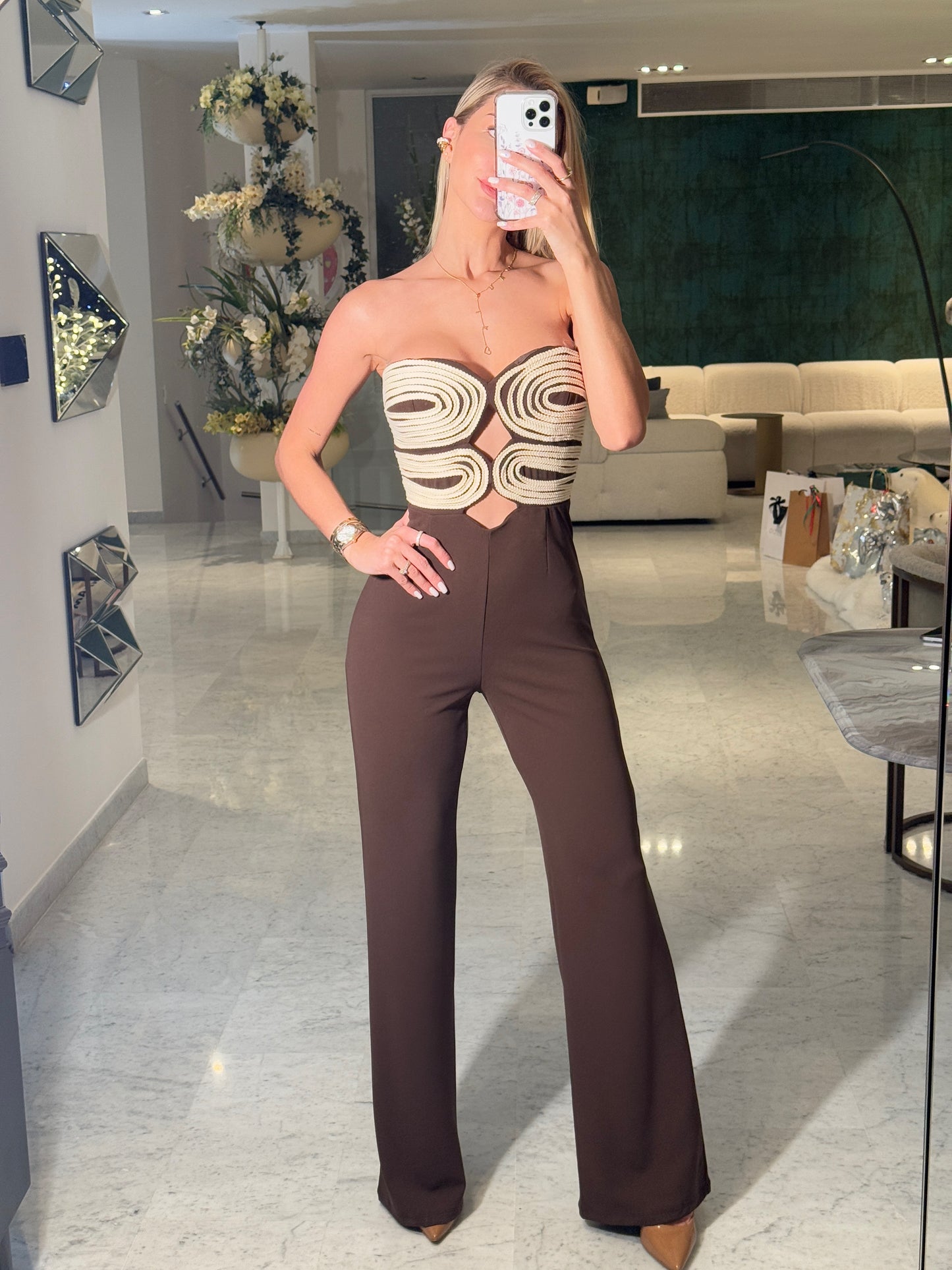 Jumpsuit marron valentine