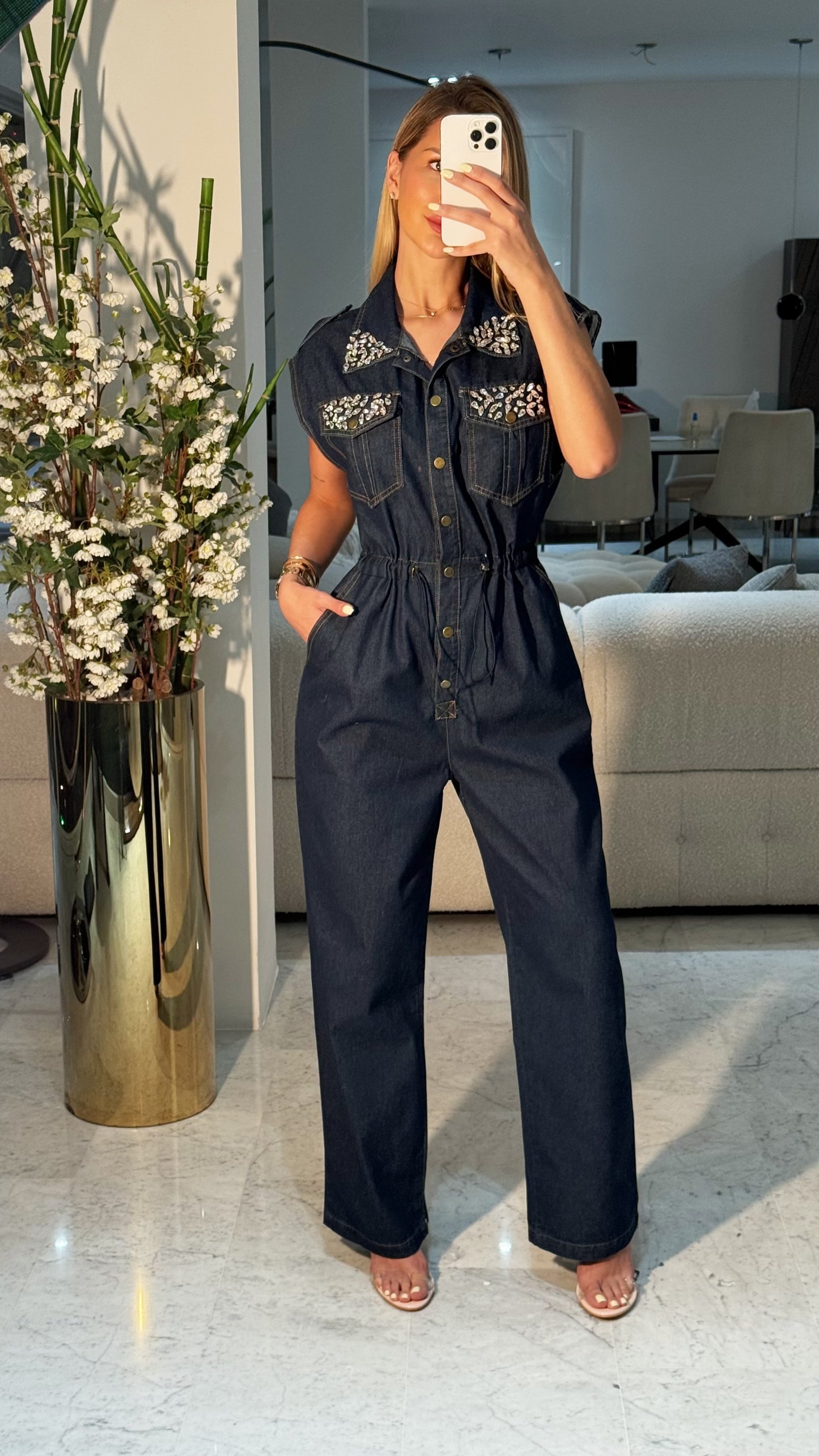 Jumpsuit con brillantes ce more