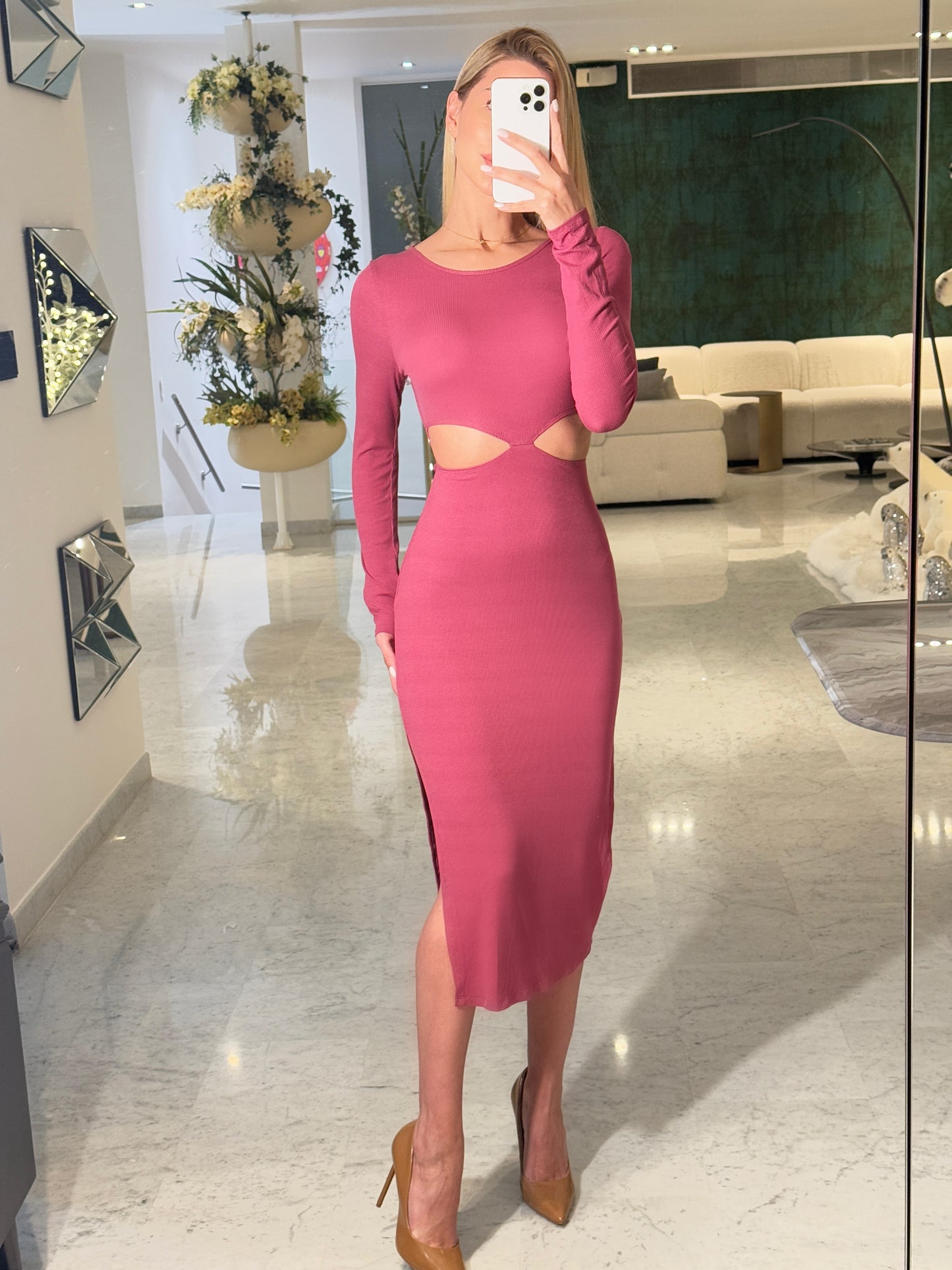 Vestido morado fiestar stretch S