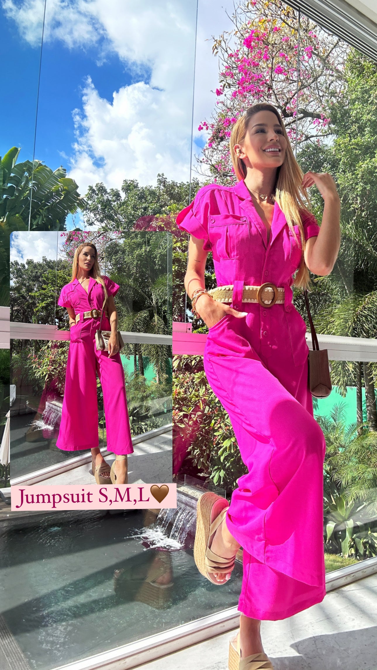 Jumsuit fucsia