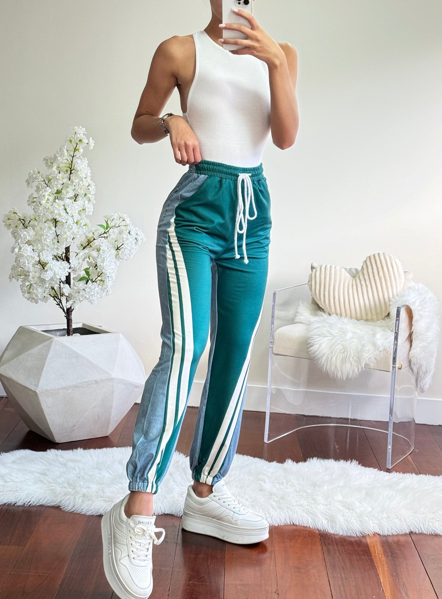 Pant verde de rayas S,M,L,XL