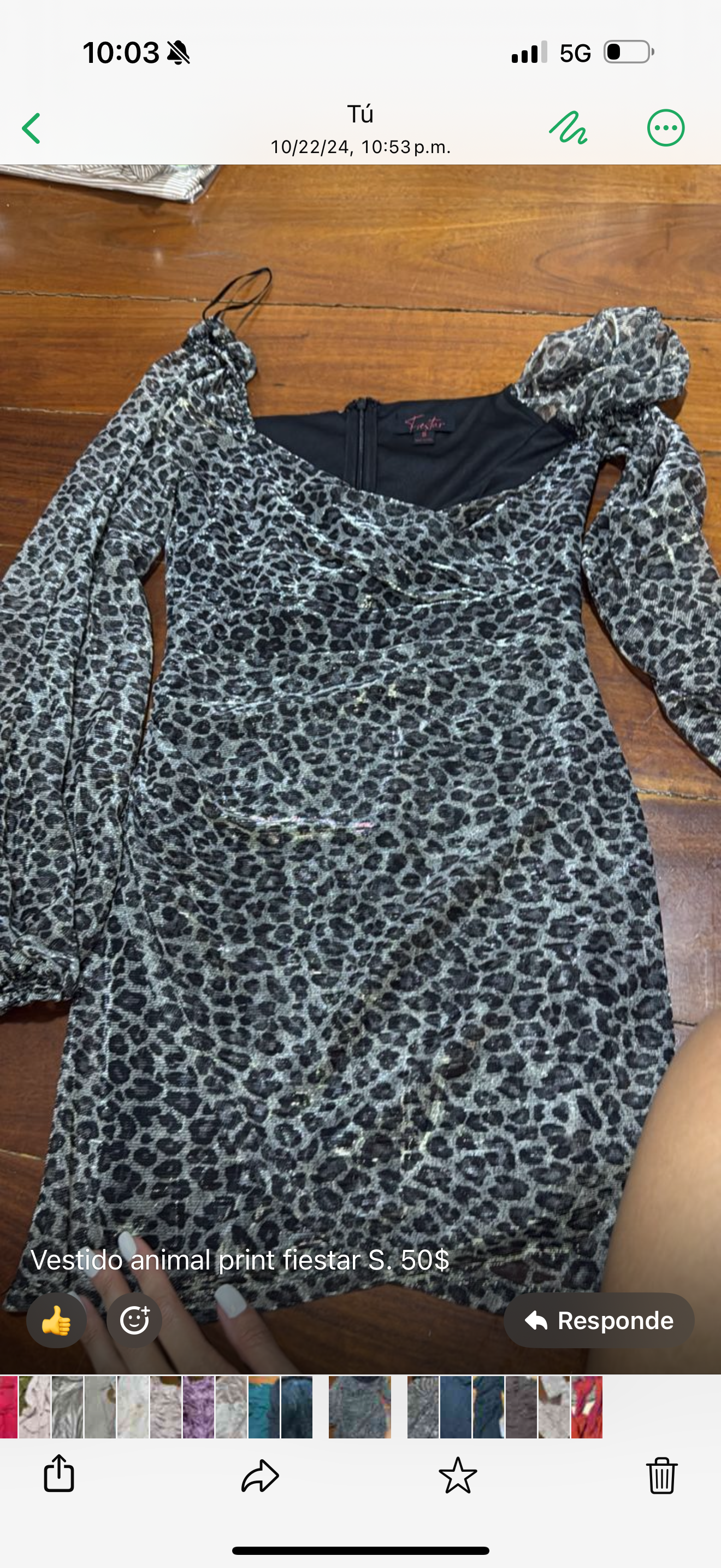 Vestido animal print fiestar