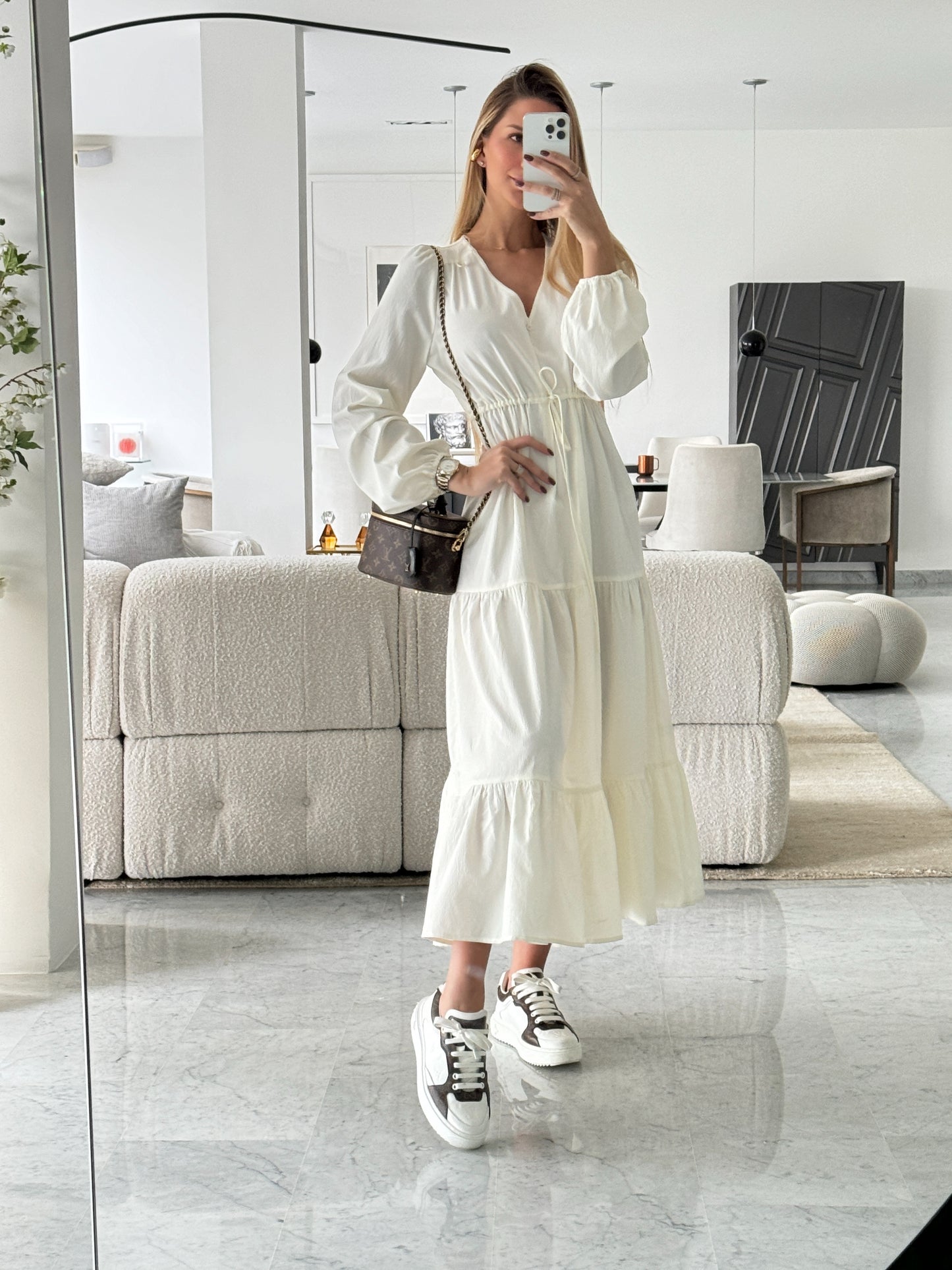 Vestido blanco largo S/M