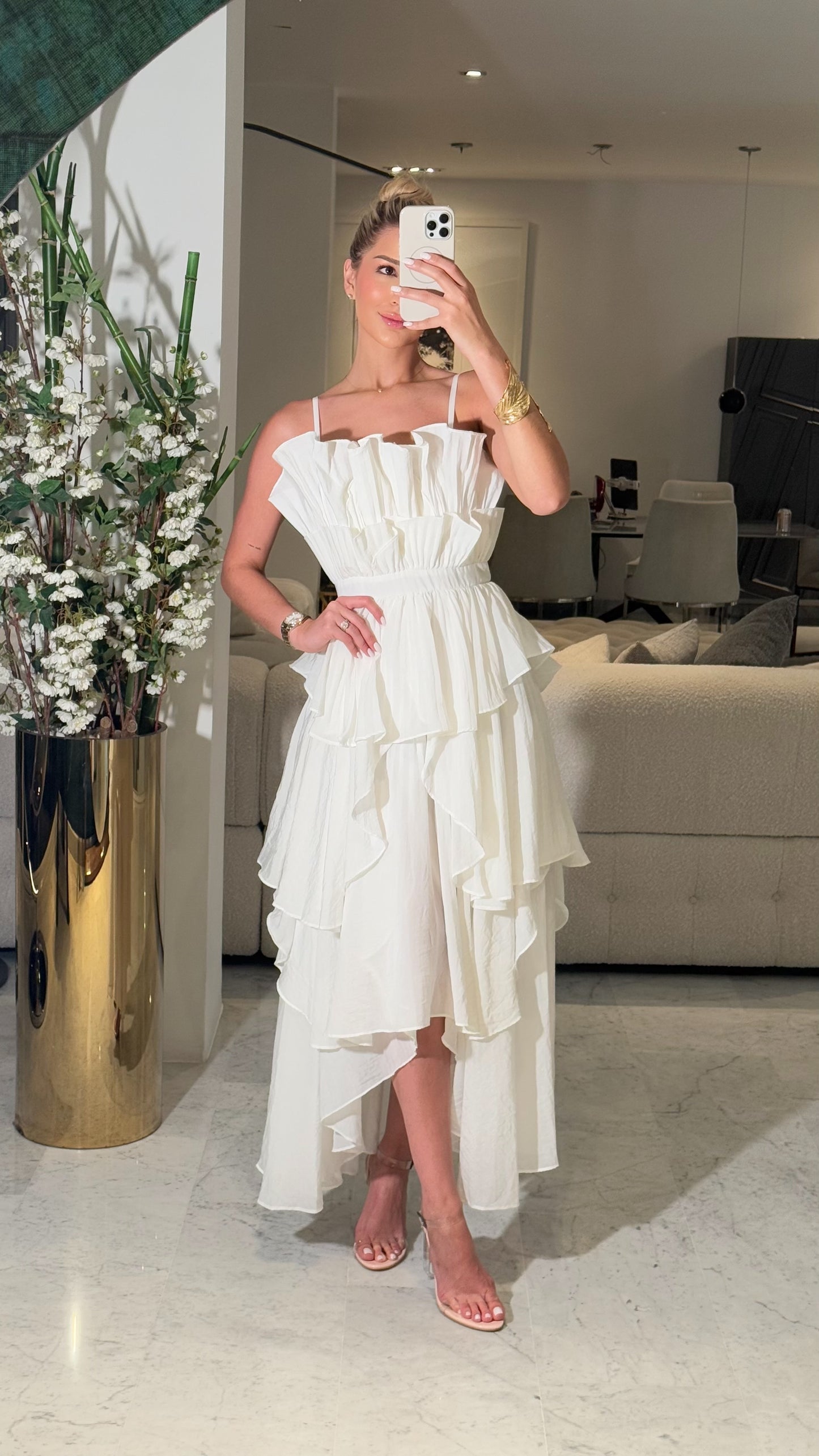 Vestido blanco strut and bolt
