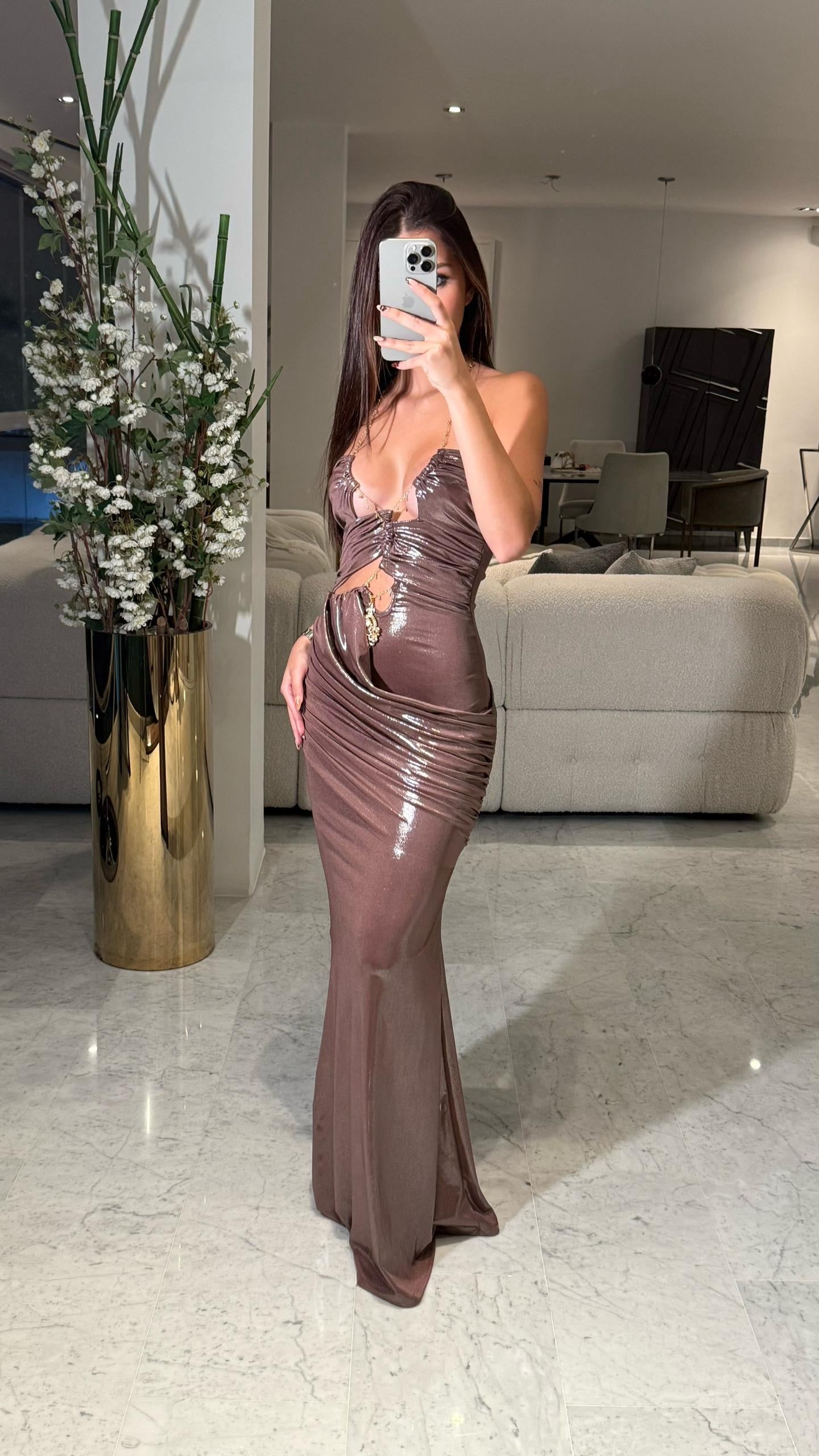 Vestido morado brillante ktoo