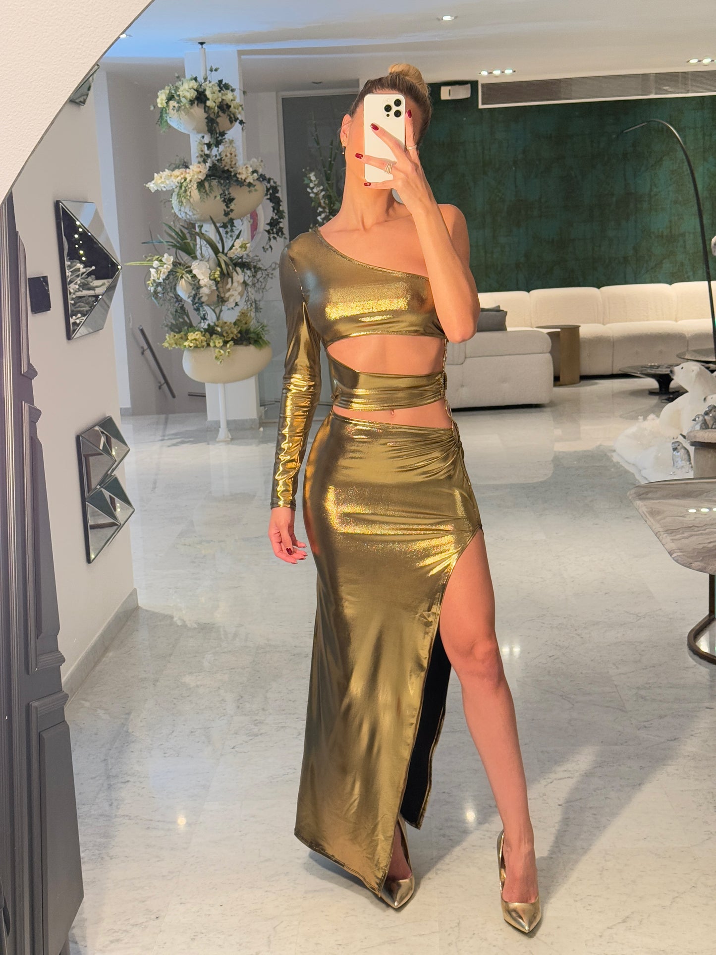 Vestido dorado belita