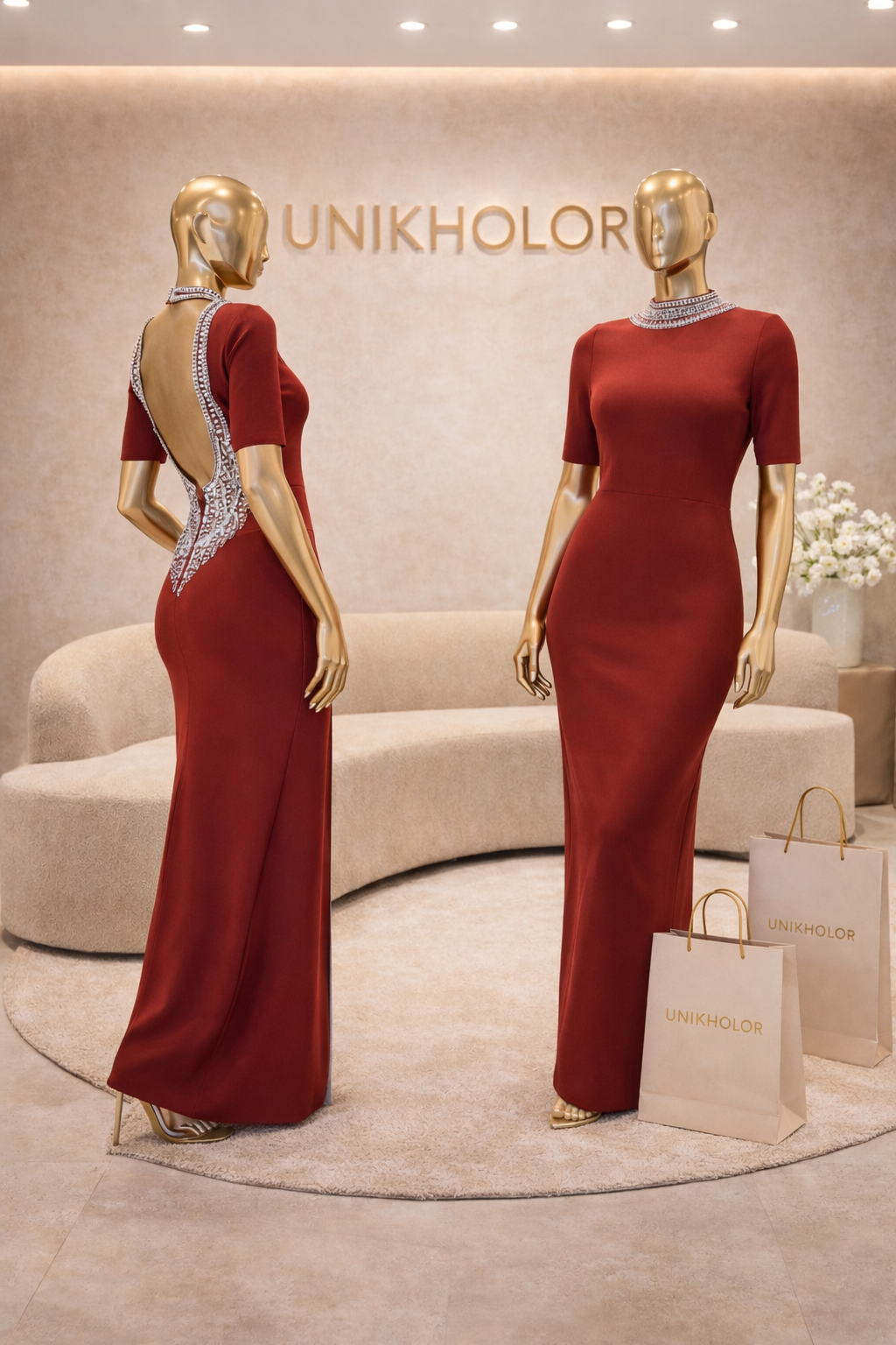 Vestido bandage terracota cb