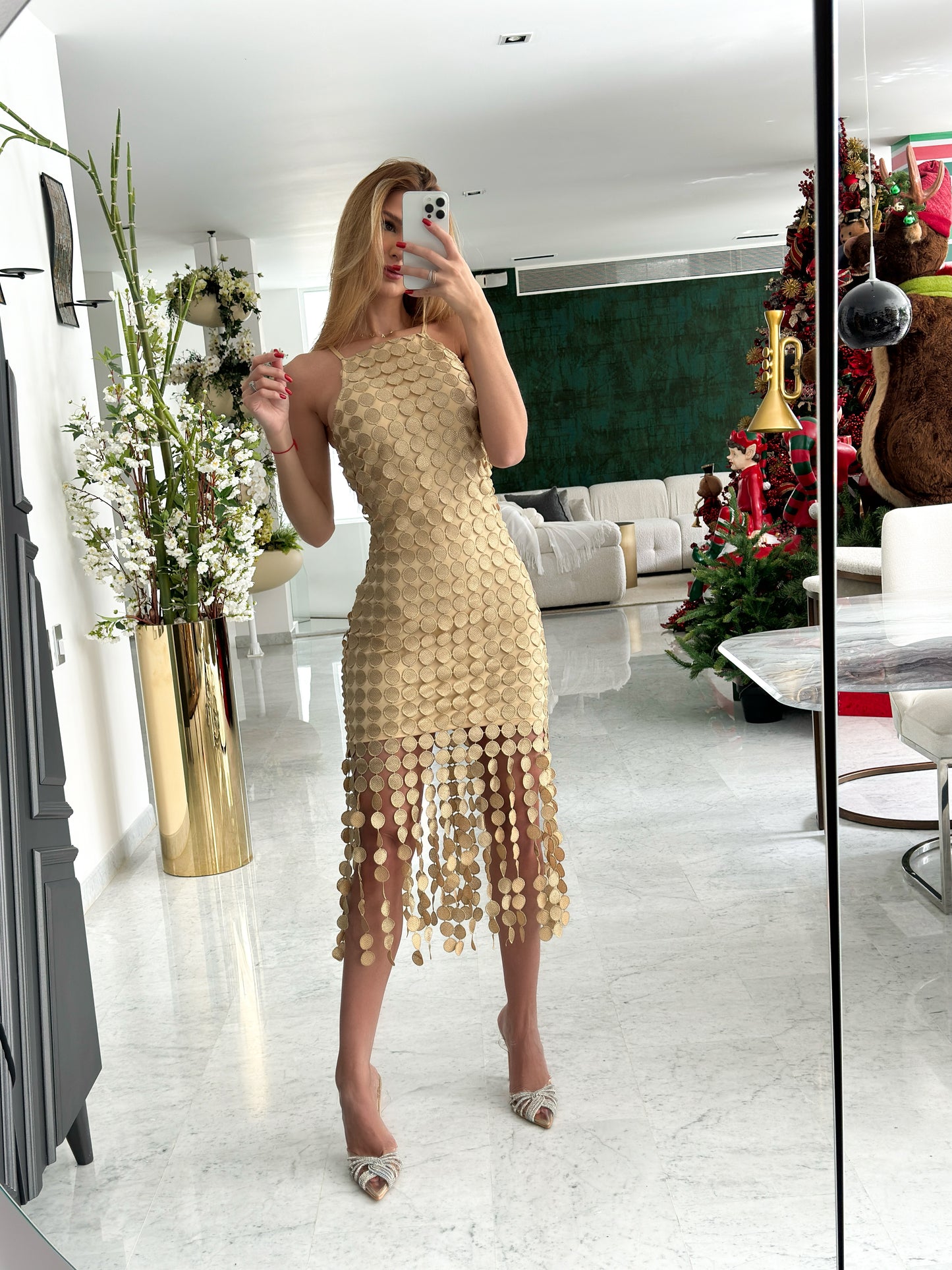 Vestido dorado just me