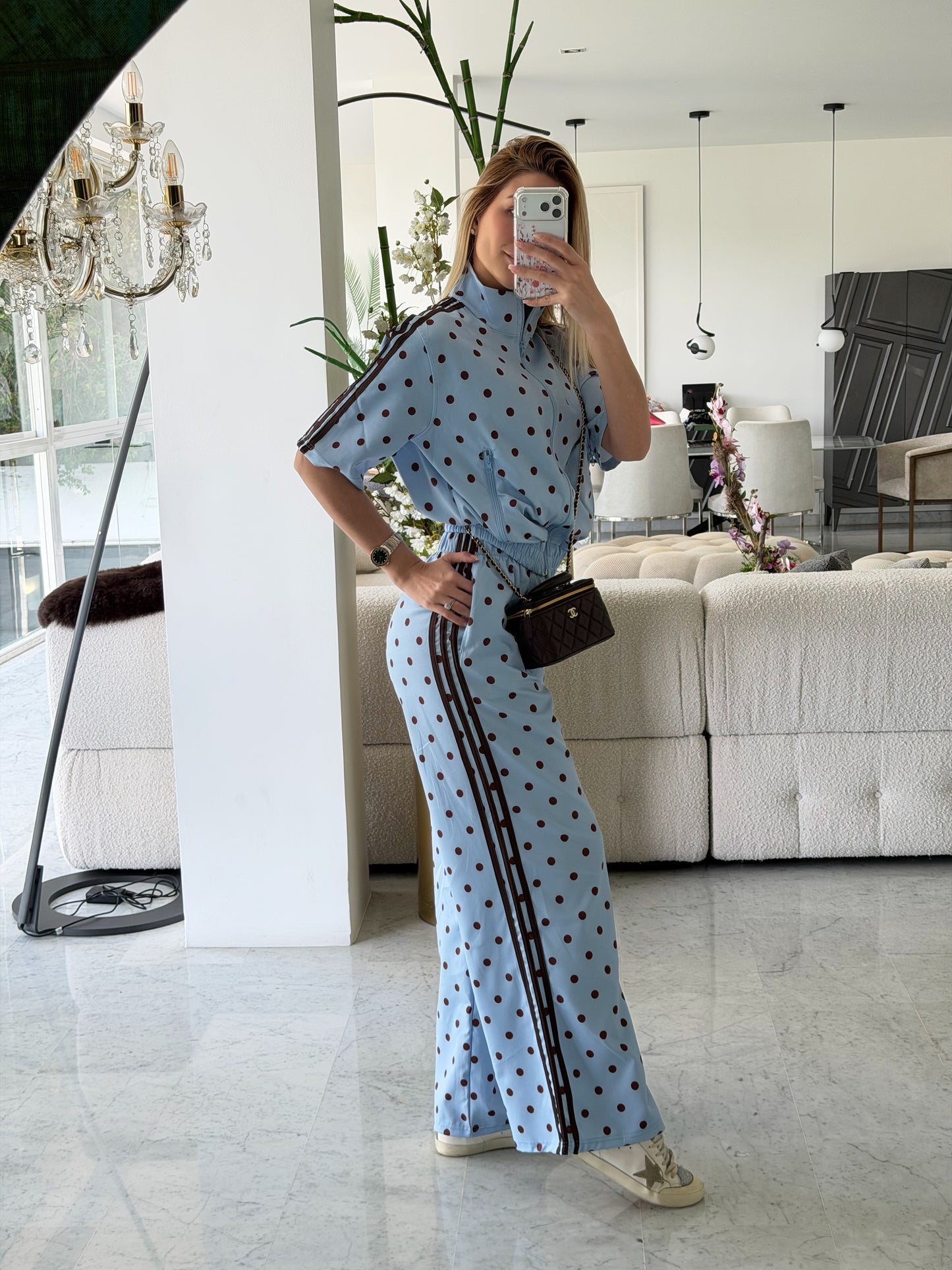 Set azul de lunares FAFB