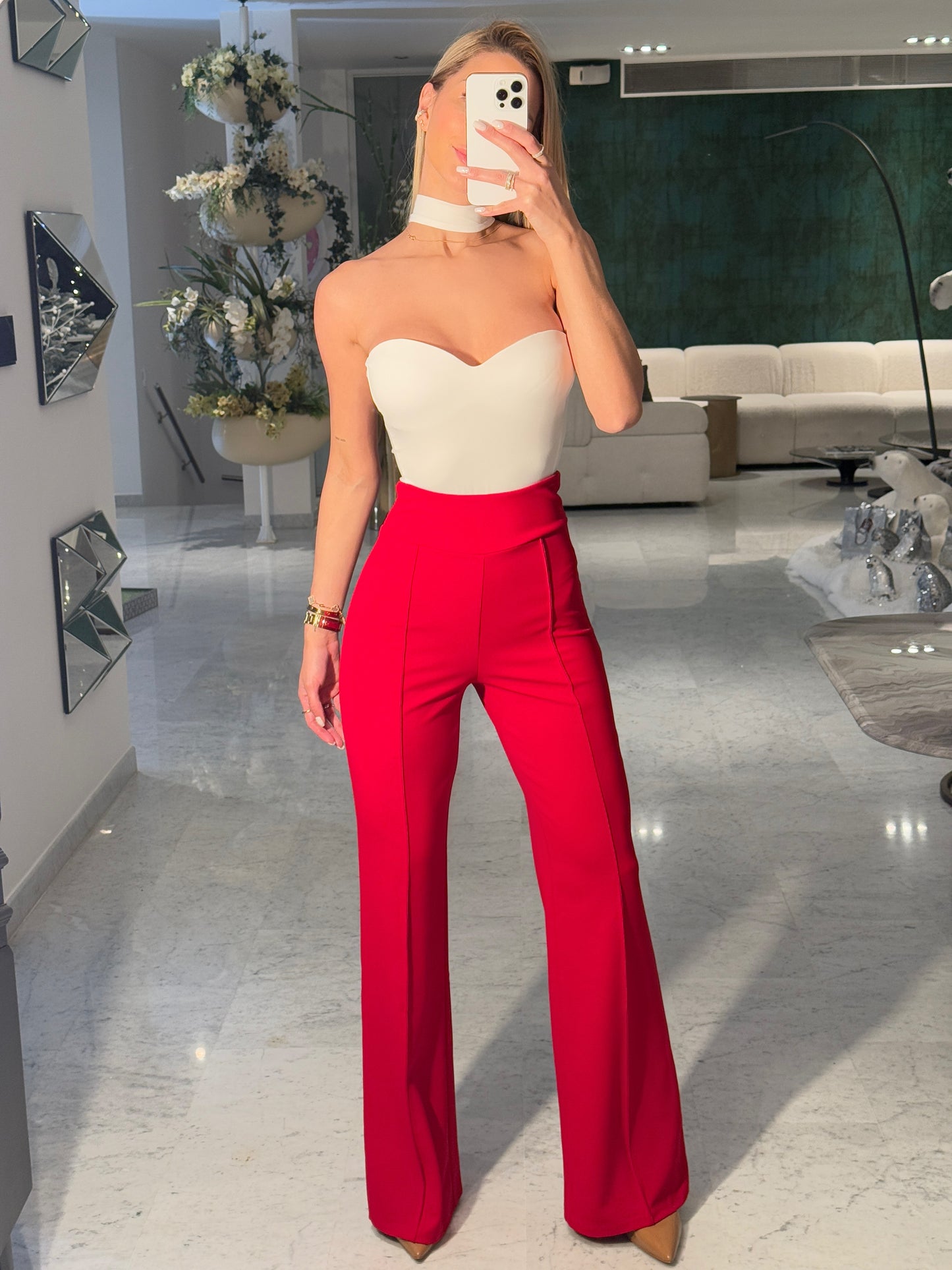 Pant de vestir rojo valentine