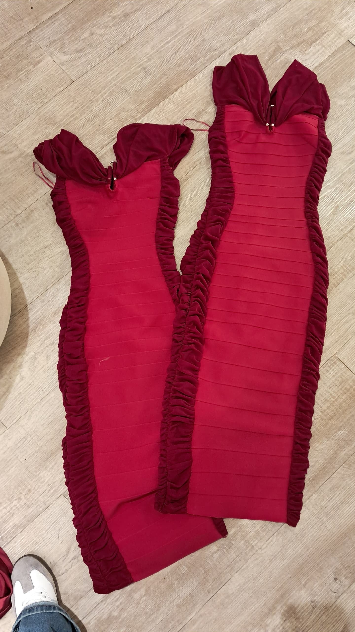 Vestido rojo bandage arruchado cb