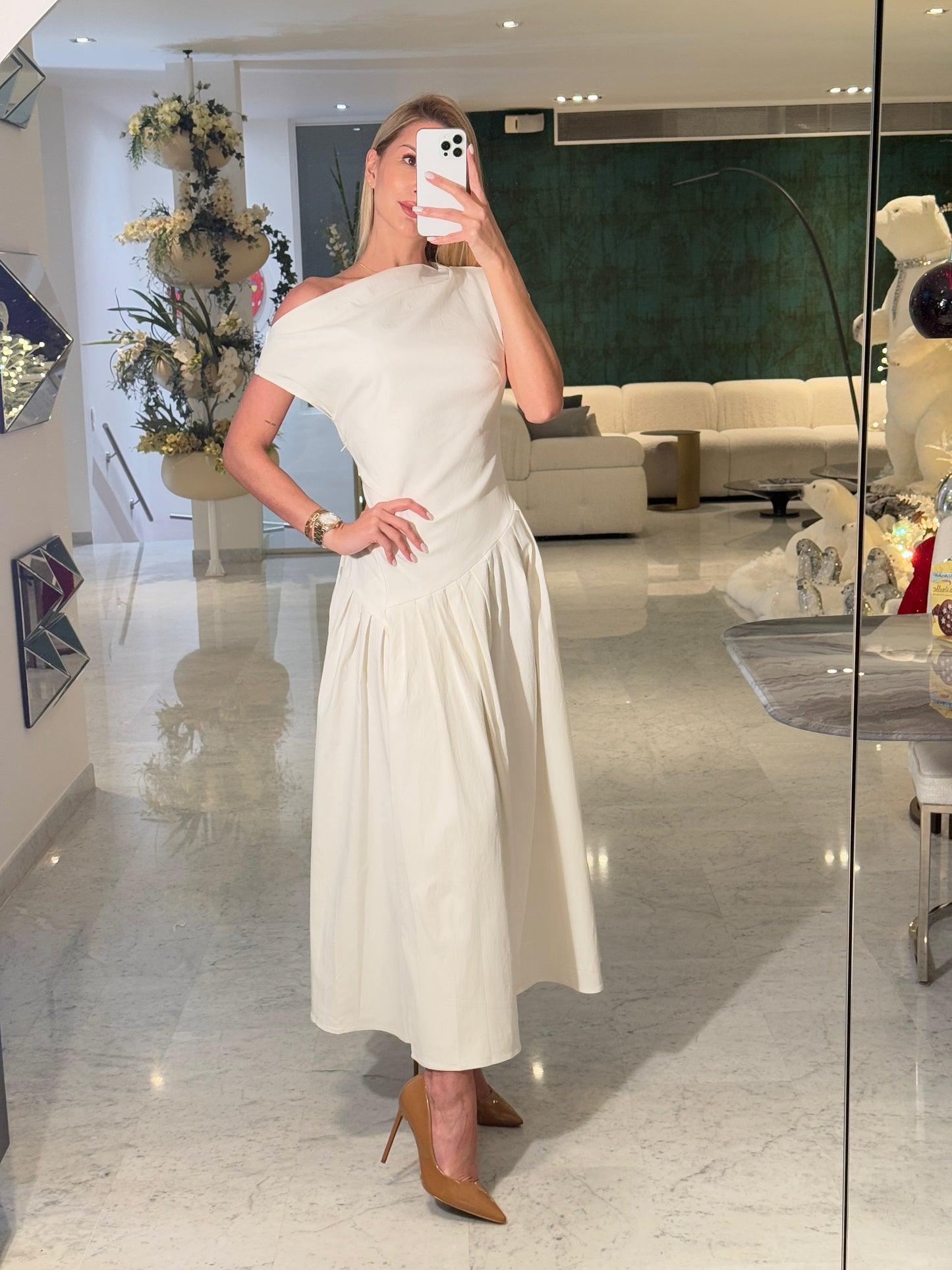 Vestido blanco chicways largo