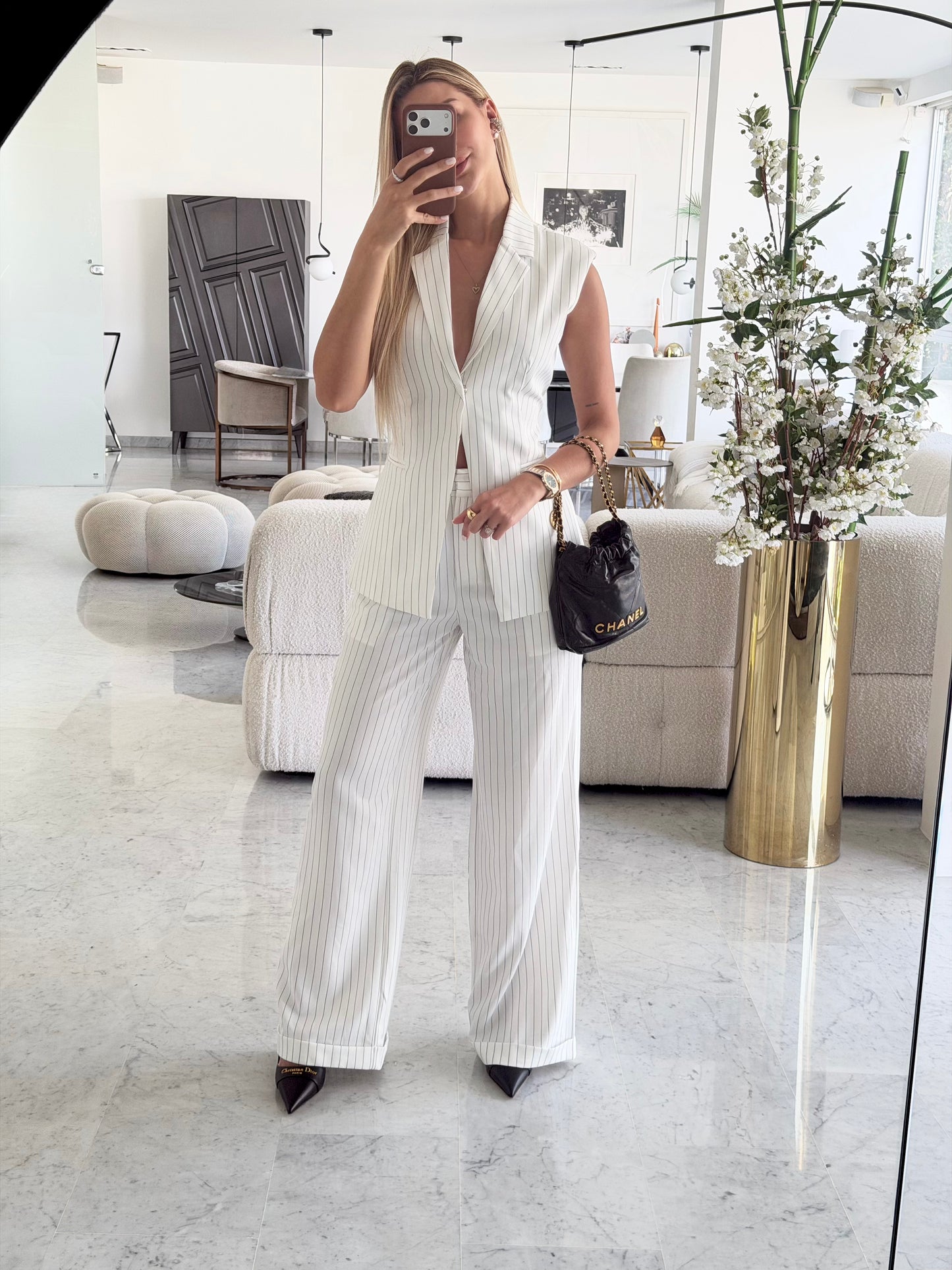 Set blanco de rayas cb