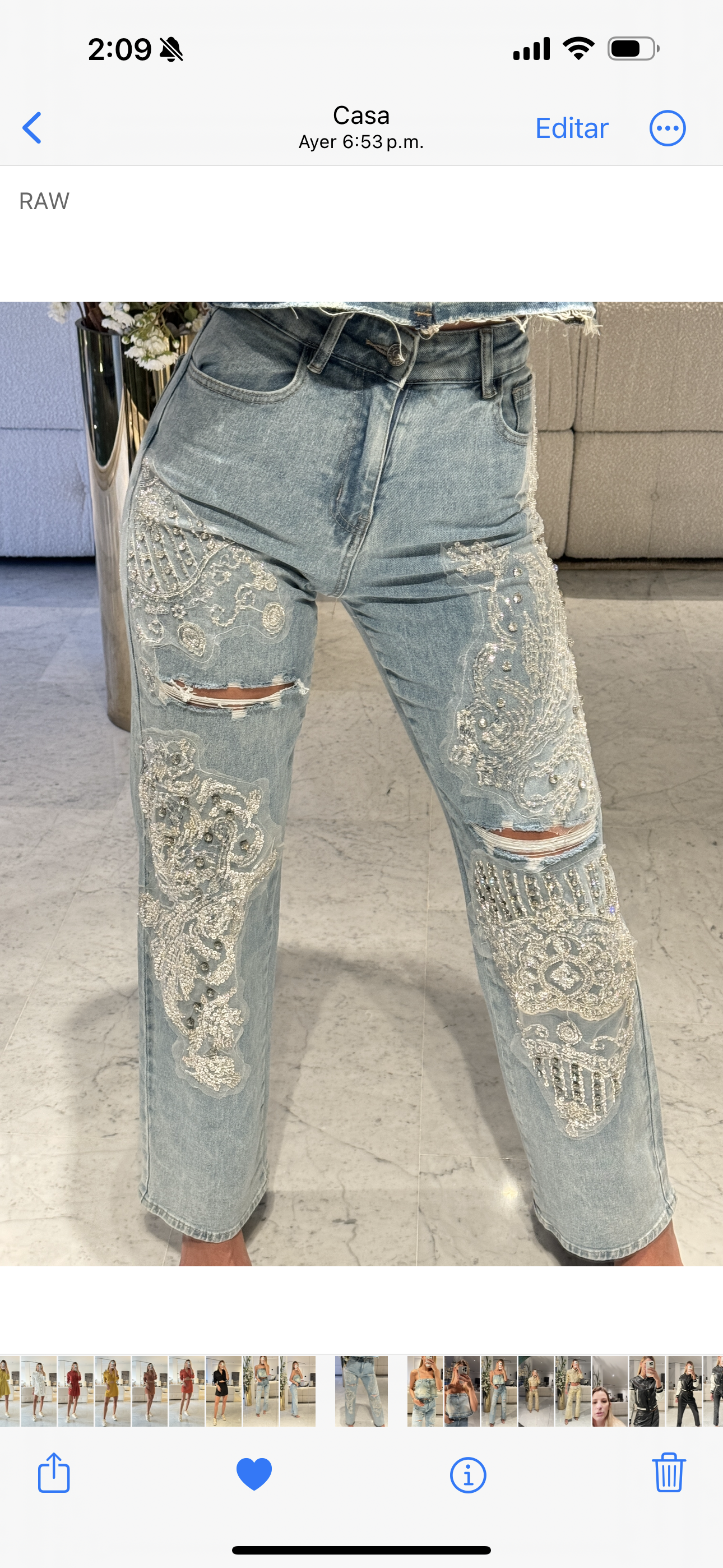 Jeans bordado