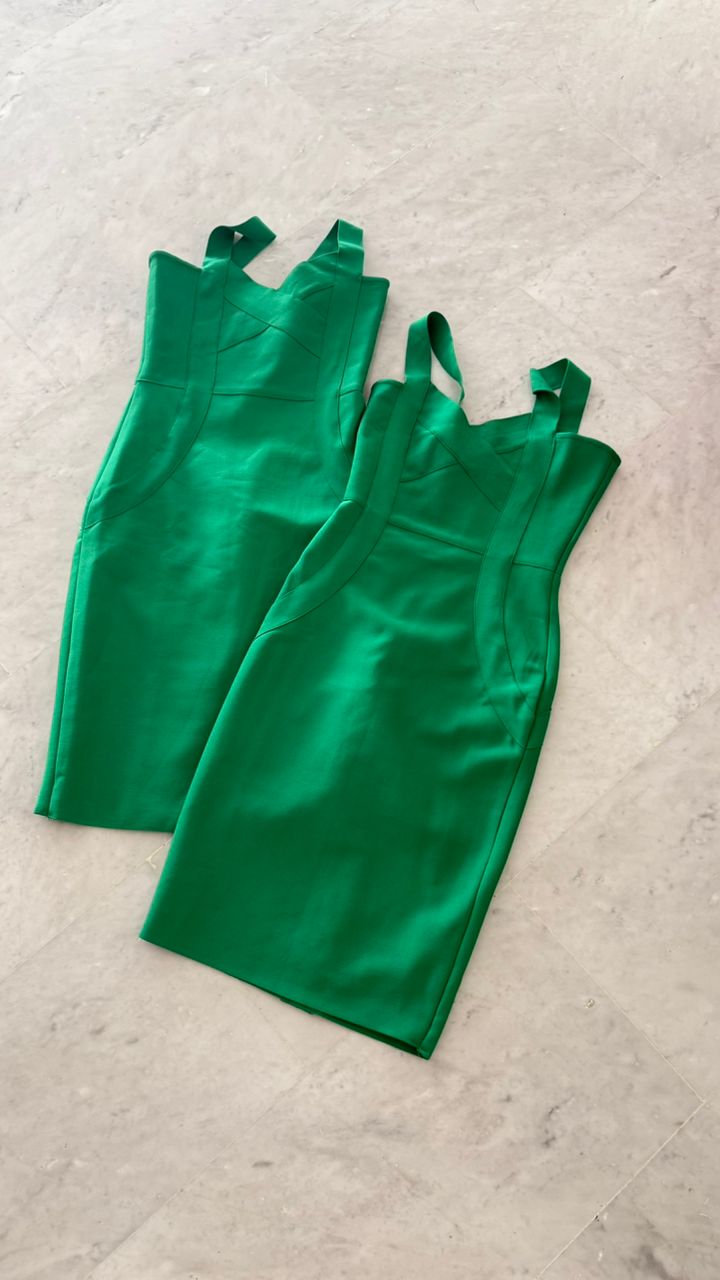 Vestido verde bandage liso cb 1/1 125$