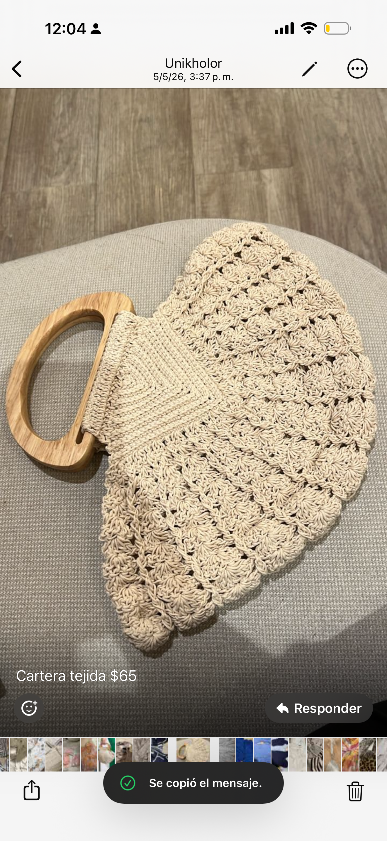 Cartera tejida Cb