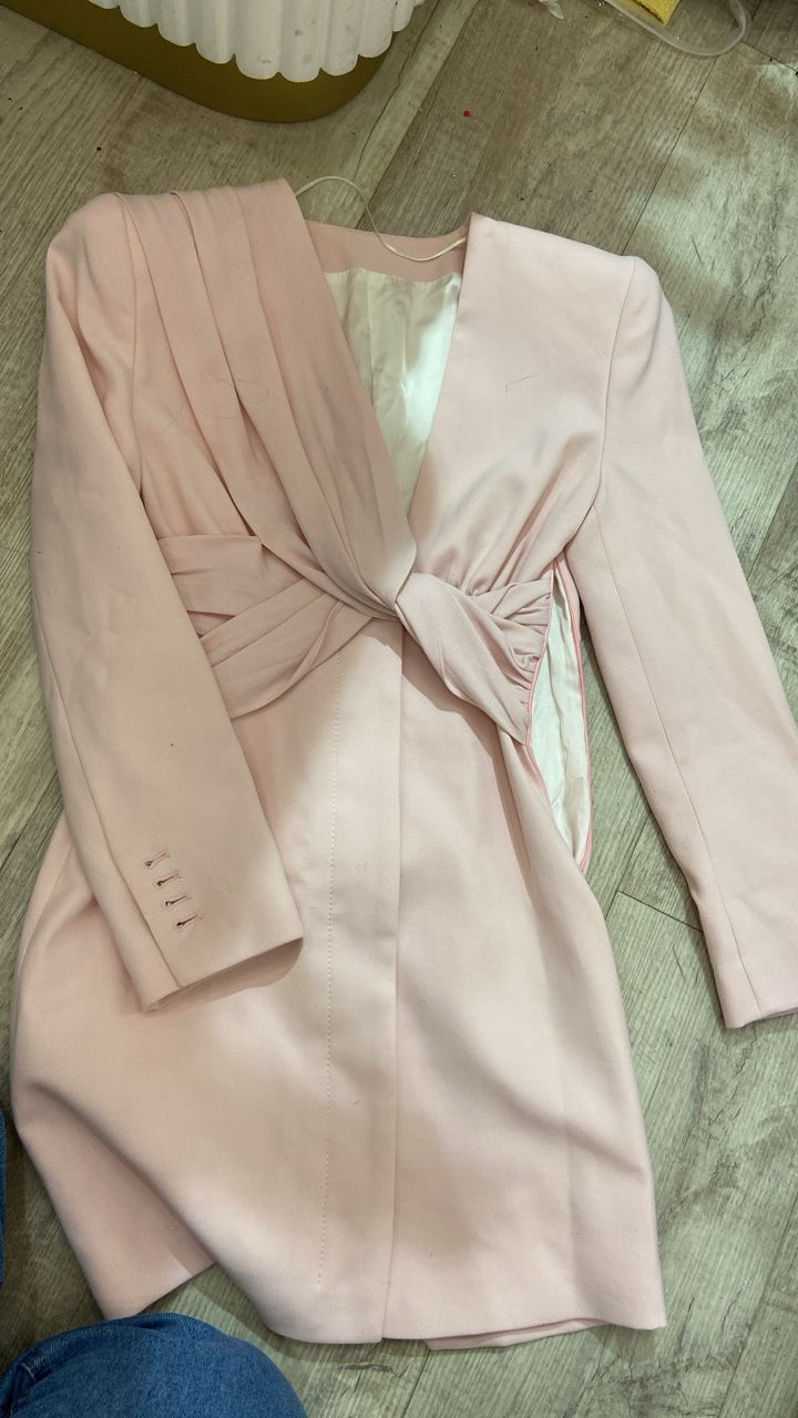 Vestido corto rosado con nudo cb 1XS $65