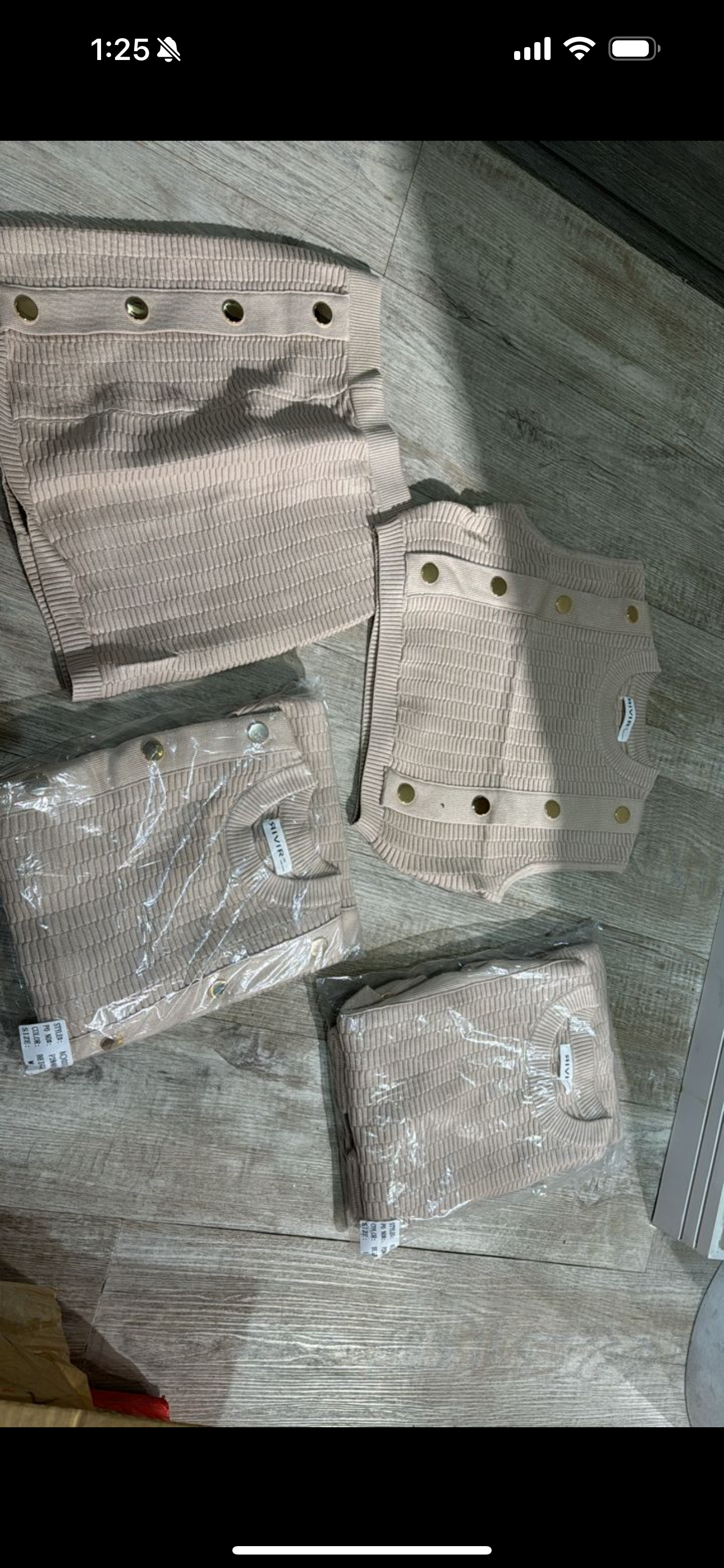 Set de top y falda botones dorados Rivir