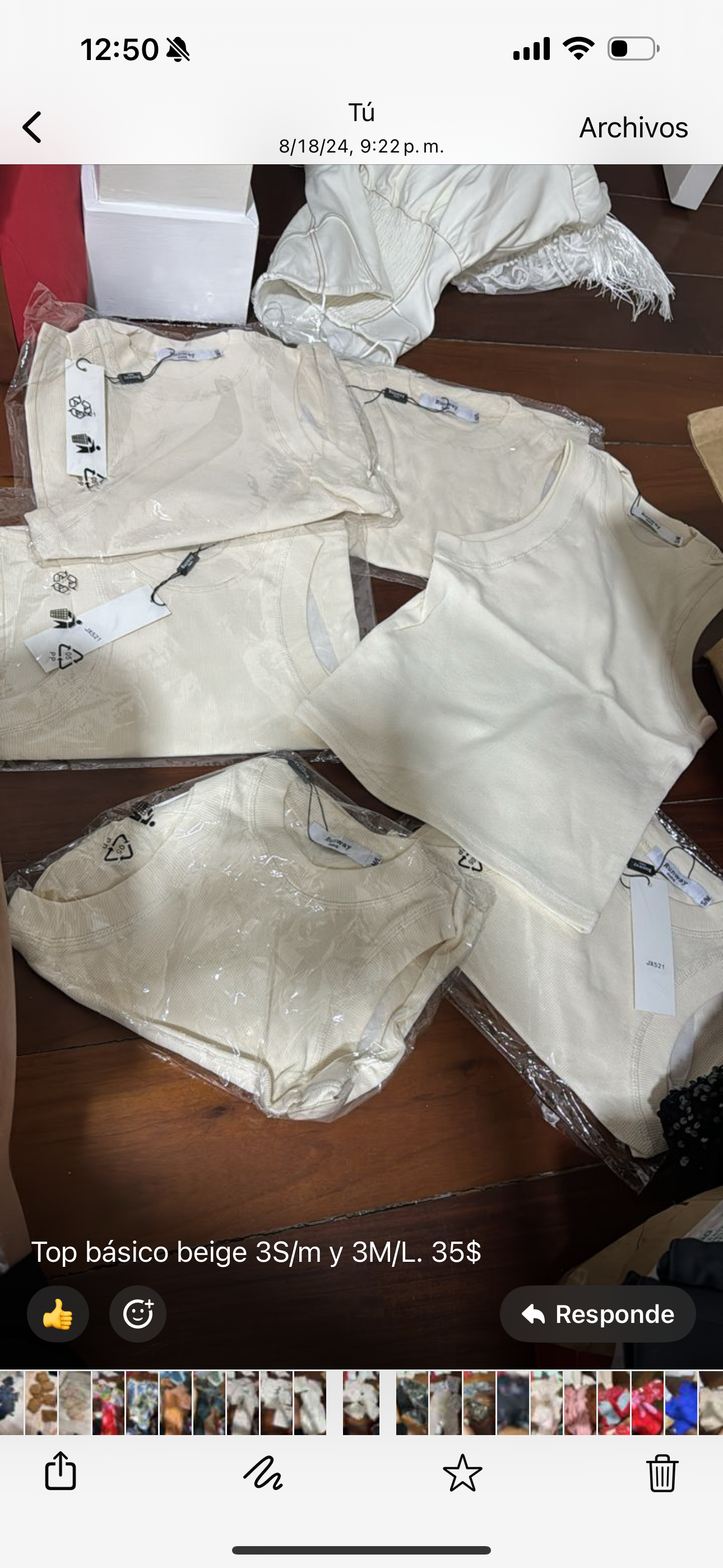 Top básico beige sin mangas