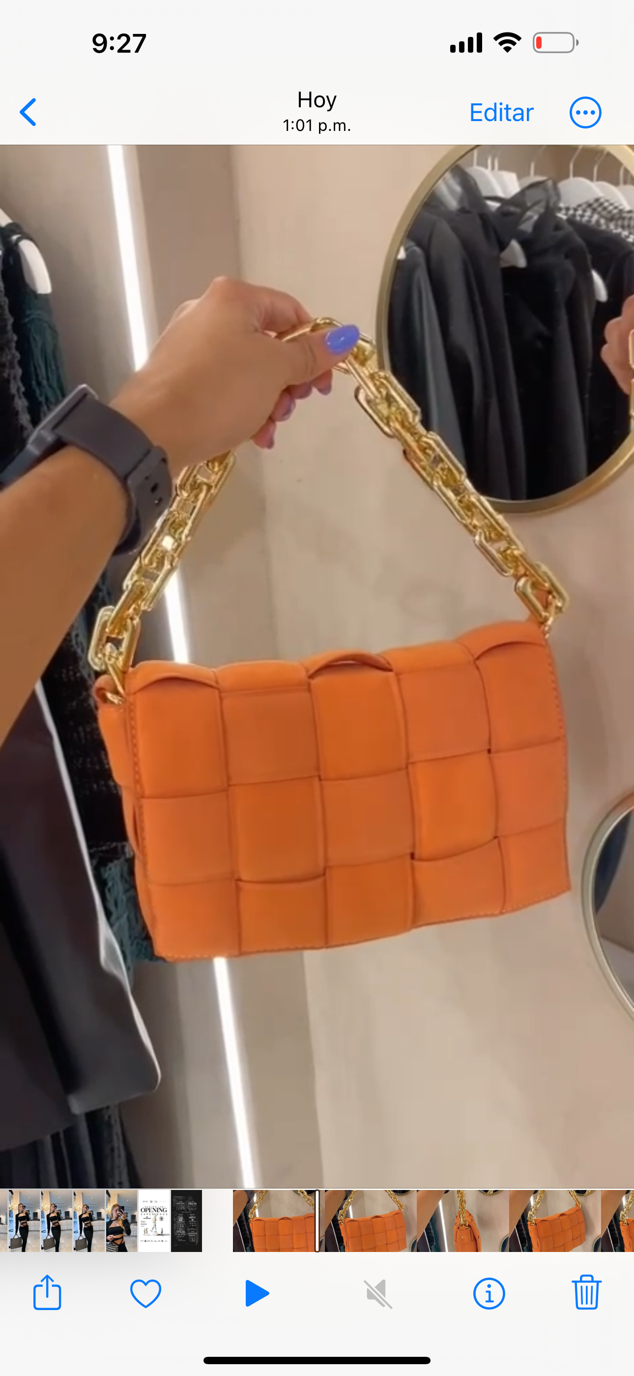 Cartera naranja