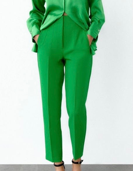Pant de vestir verde
