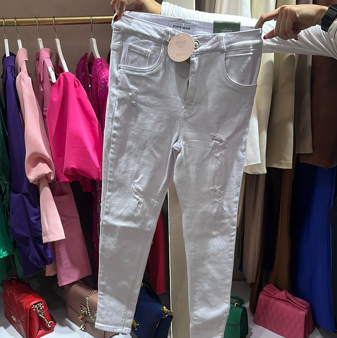 Jeans blanco skinny pop sugar