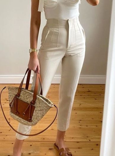 Pant de vestir beige
