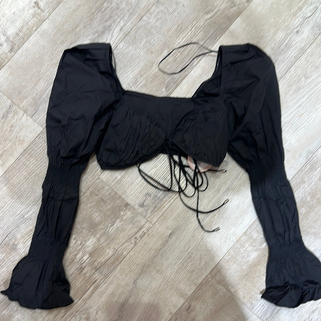 Croptop mangalarga arruchado negro