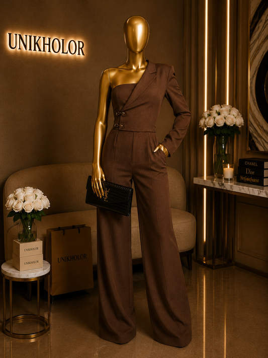 Jumpsuit marrón de un brazo cb