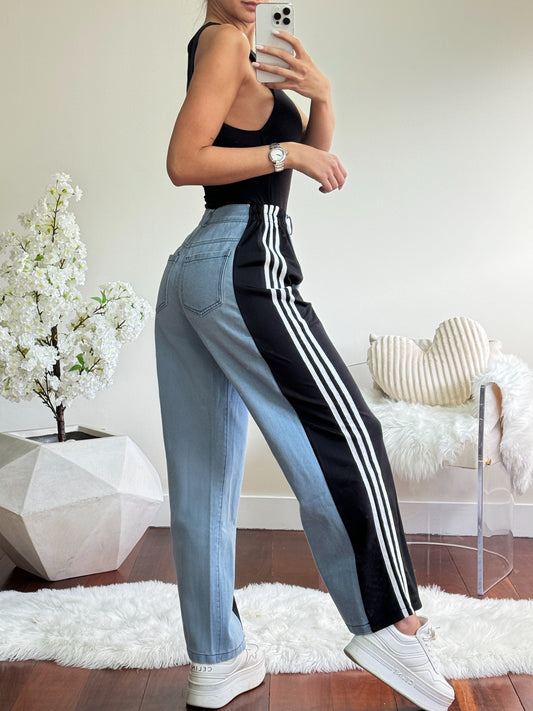 jeans claro de rayas con negro S,M,L,XL