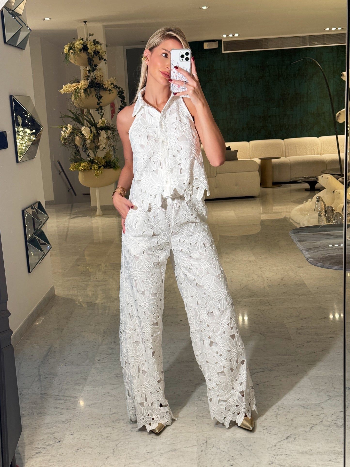 Set de Vest y Pant blanco chicways