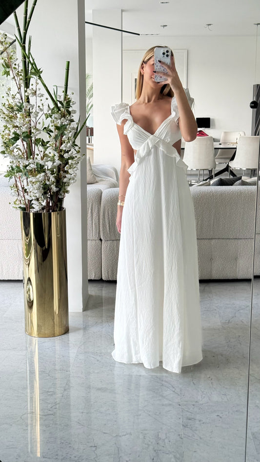Vestido blanco largo rosevelvet