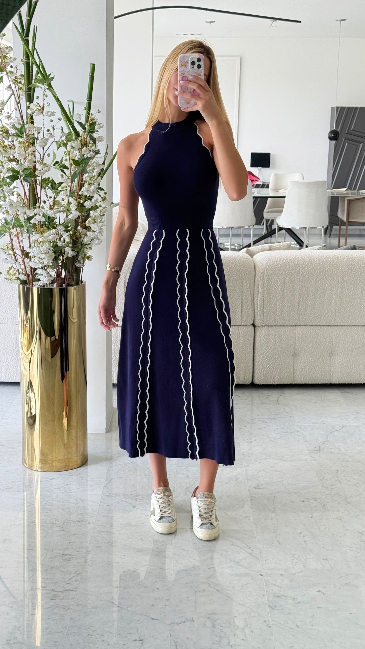 Vestido stretch azul flying tomato