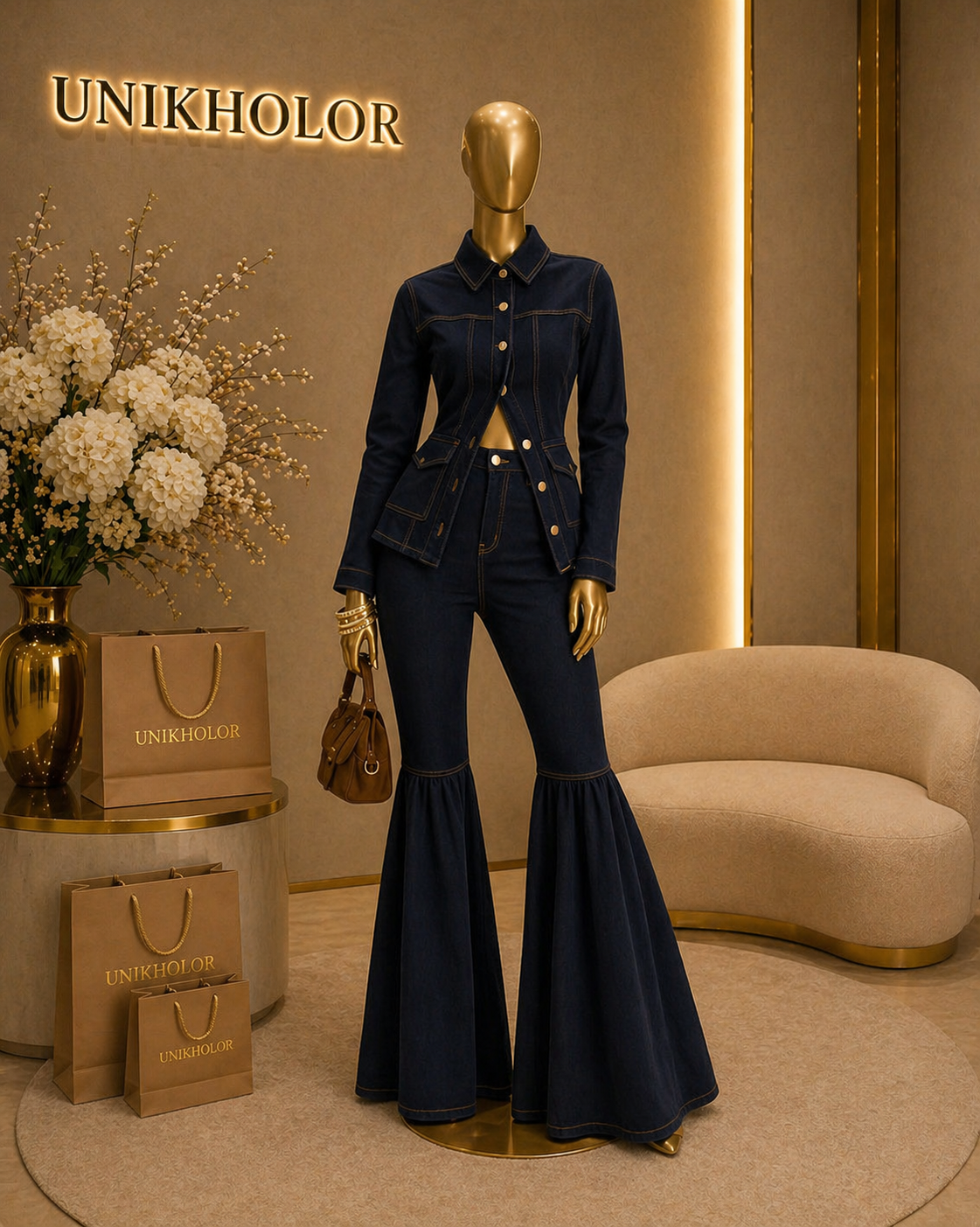 Set de jeans acampanado cb